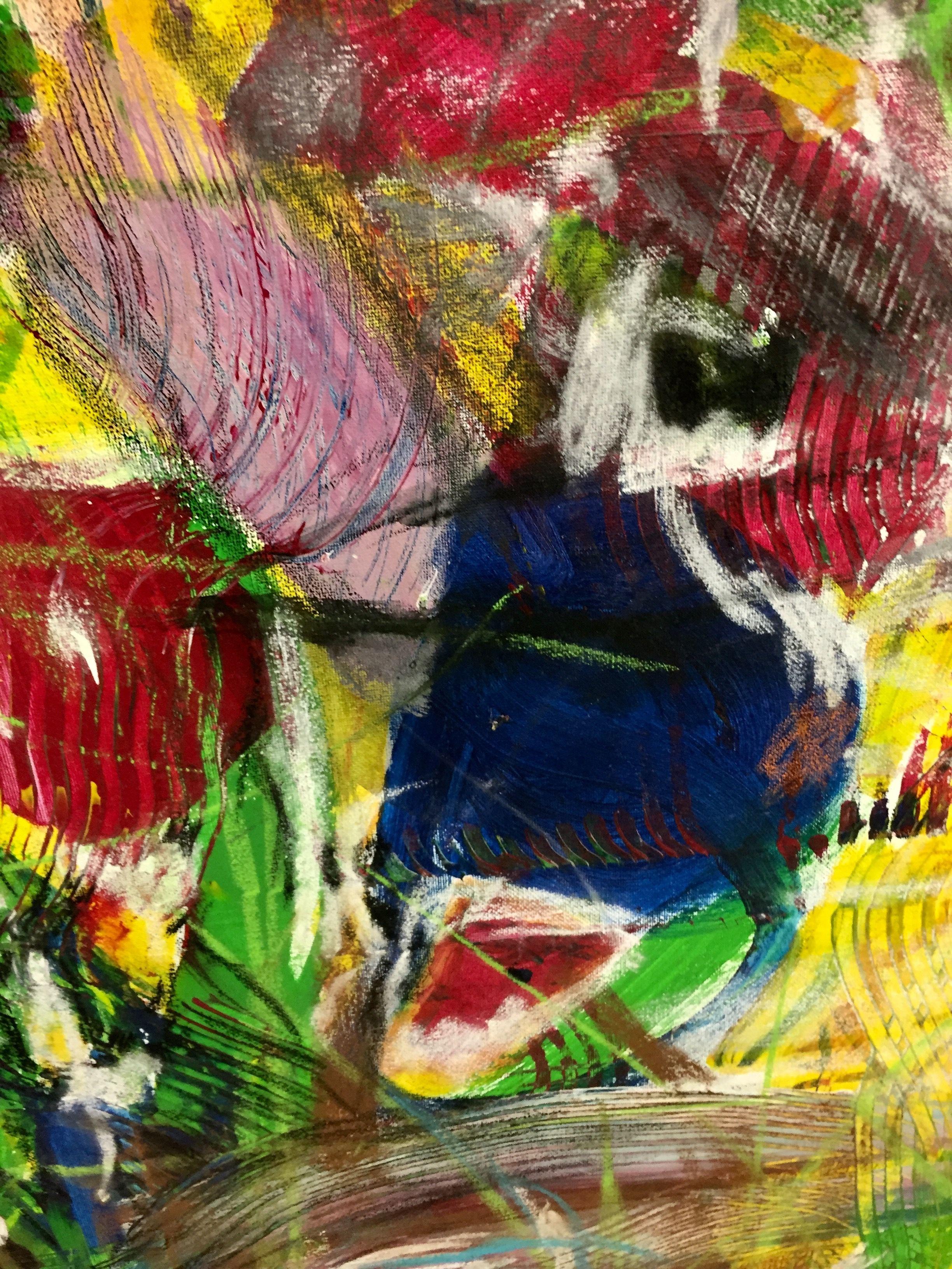 Conexión 1, Pintura, Acrílico sobre lienzo - Painting Expresionismo abstracto de Christel Haag