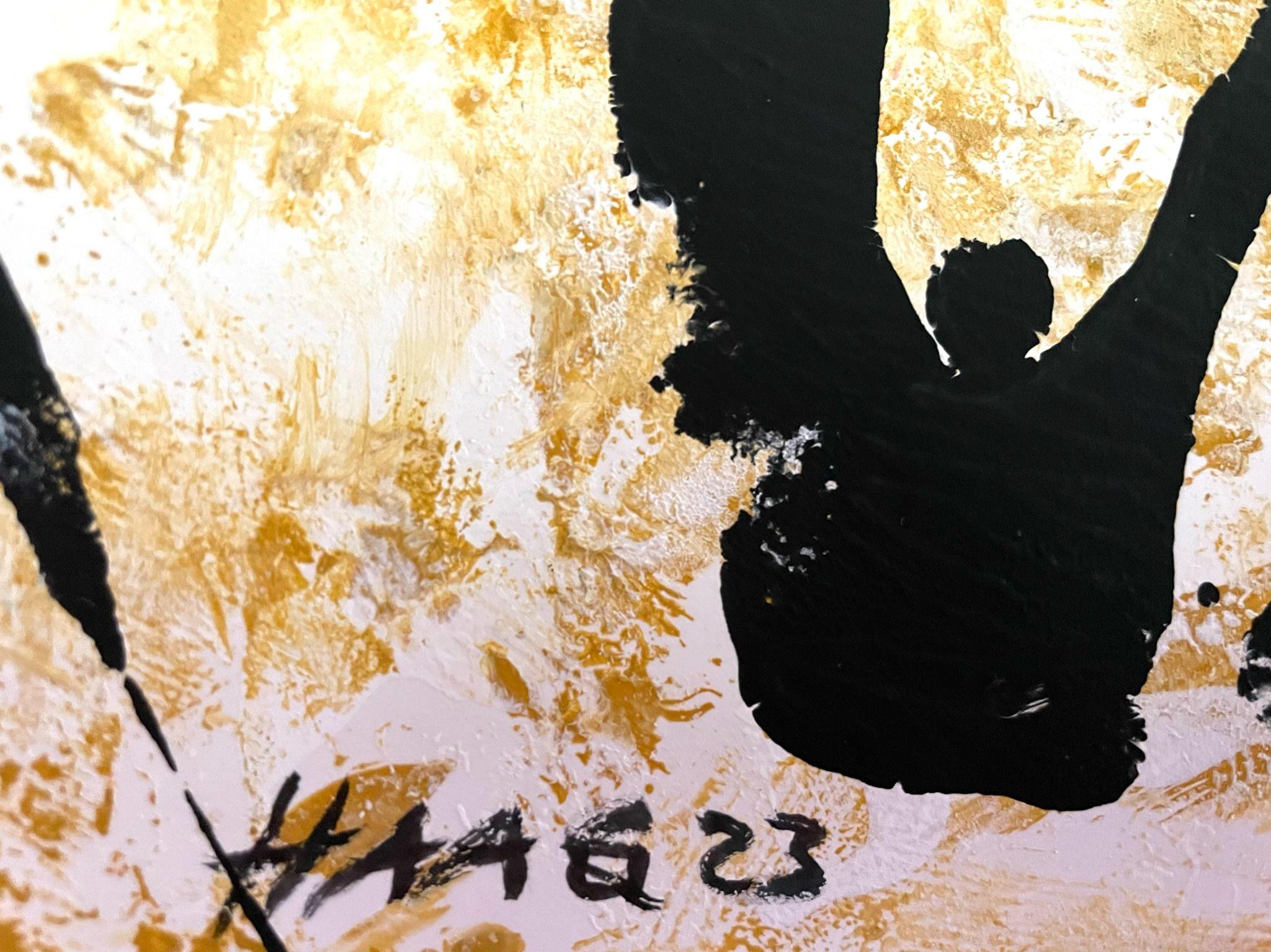 Peinture - « Cross Over », acrylique sur papier en vente 1