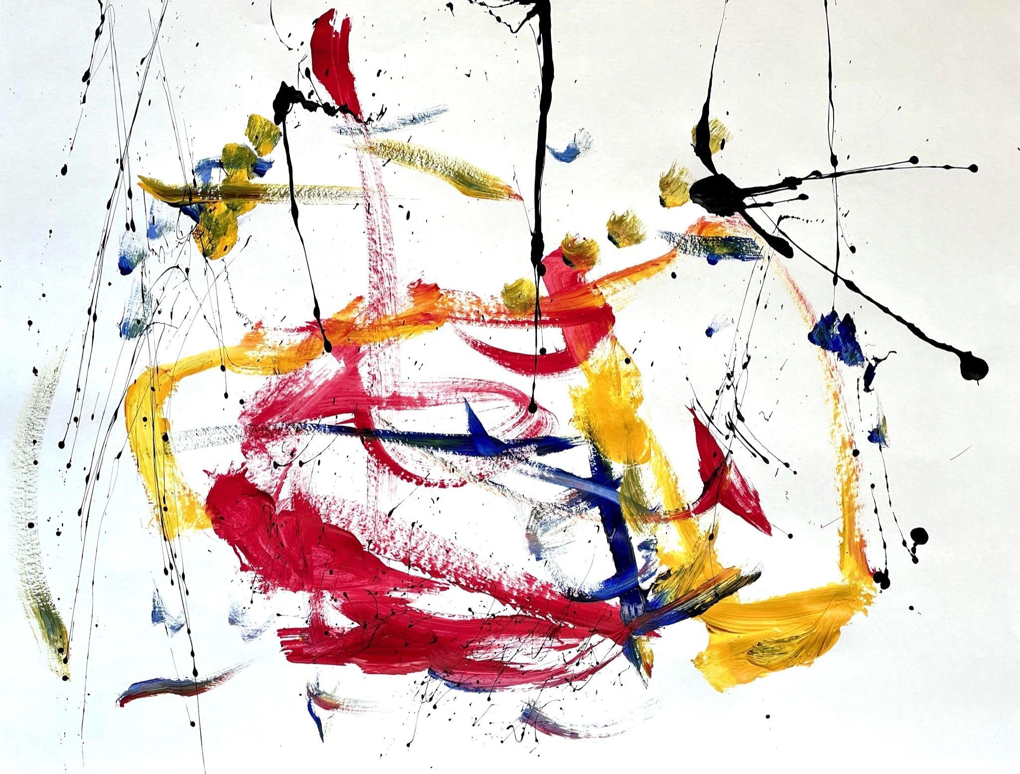 Die Magie des Lebens (dittico), Pittura, acrilico su carta - Painting Moderno di Christel Haag