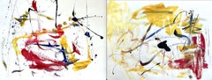 Die Magie des Lebens (Diptych), Painting, Acrylic on Paper