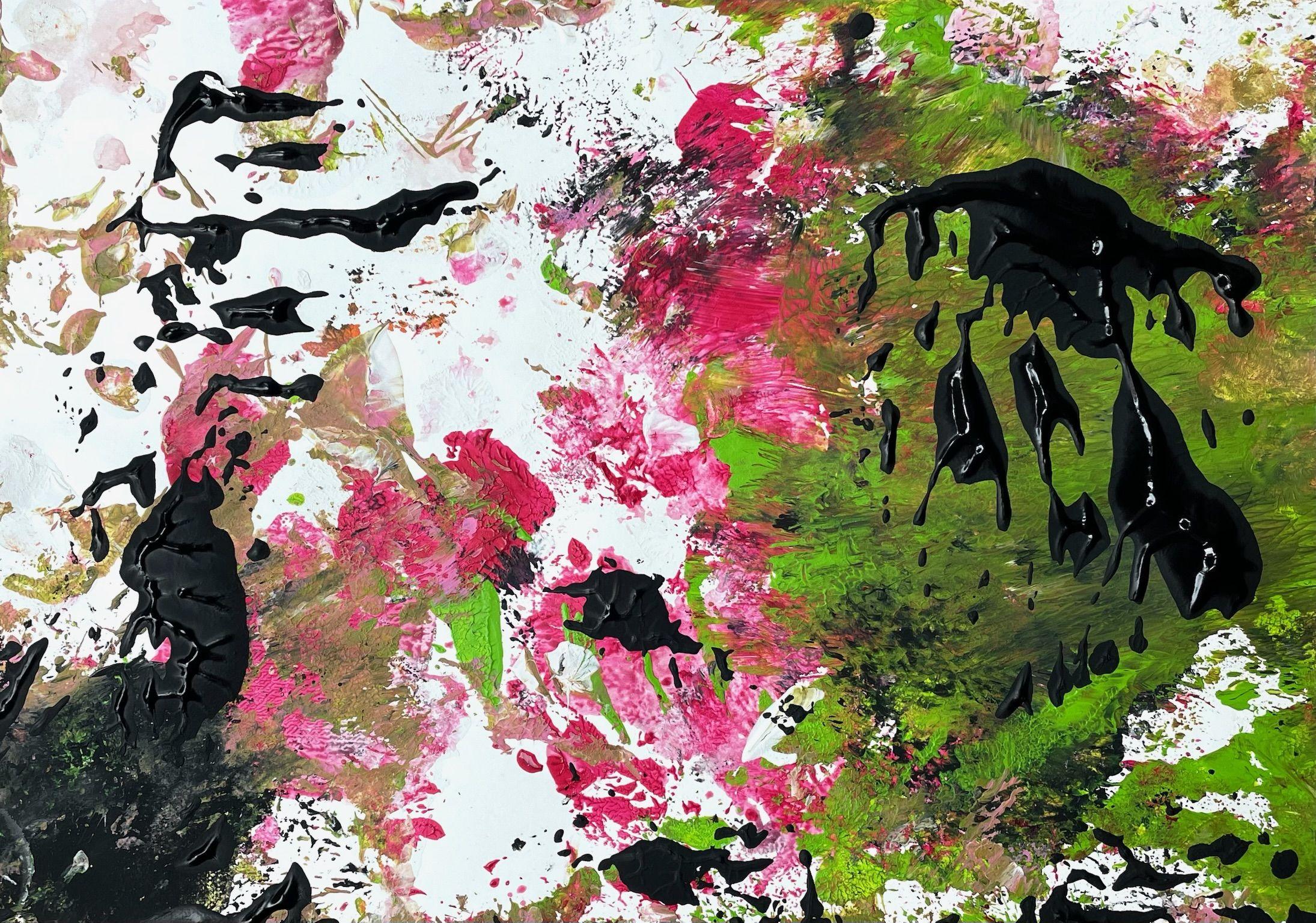   "Dreaming of Mount Fuji" is a small, abstract and colorful artwork on paper. It is dynamic and powerful and integrates monotype style. ItÂ´s a lovely little treasure.    The size of the painting is 21 x 29.7 cm / 8.3 x 11.7 inch.    The artwork