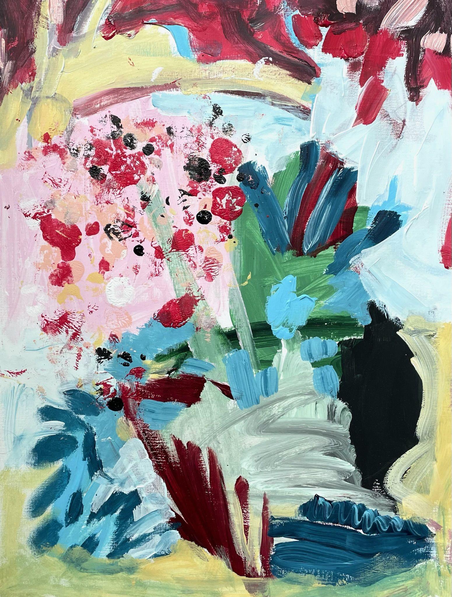 FÃ¼r immer Freunde, Malerei, Acryl auf Papier – Painting von Christel Haag
