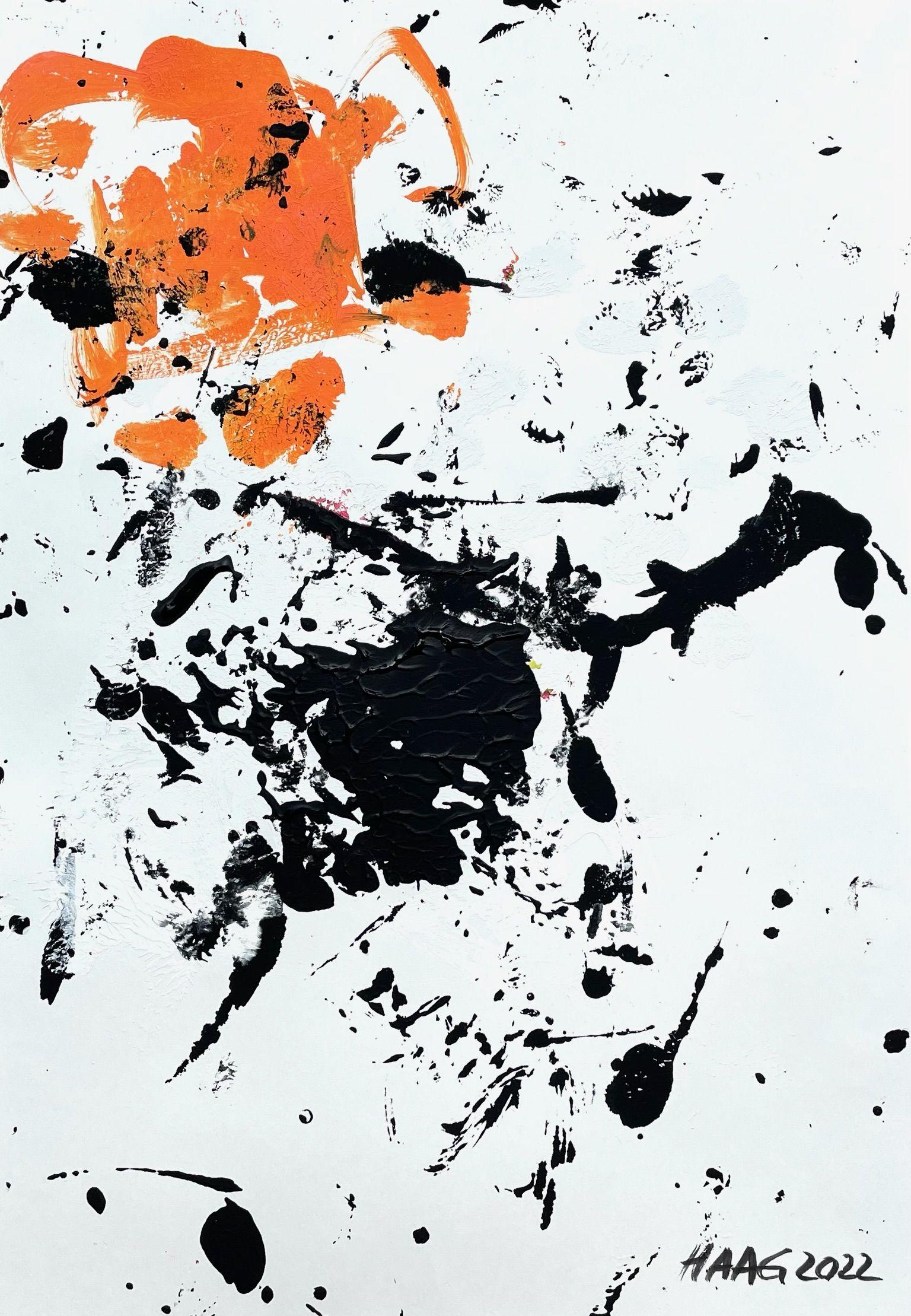 Face the Truth, peinture, acrylique sur papier - Painting de Christel Haag