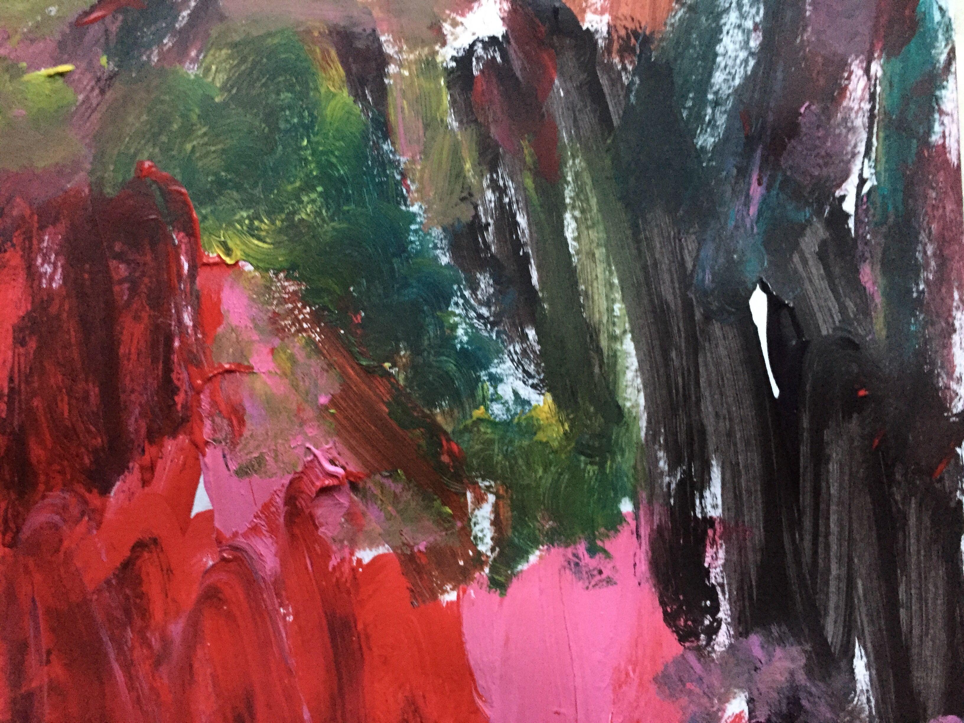 Fels in der Brandung, Pittura, Acrilico su carta - Painting Astratto di Christel Haag