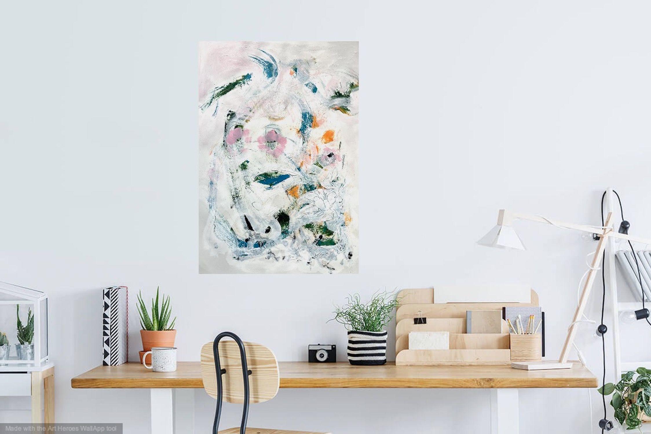 Floraler Aufwind, Painting, Acrylic on Paper For Sale 4