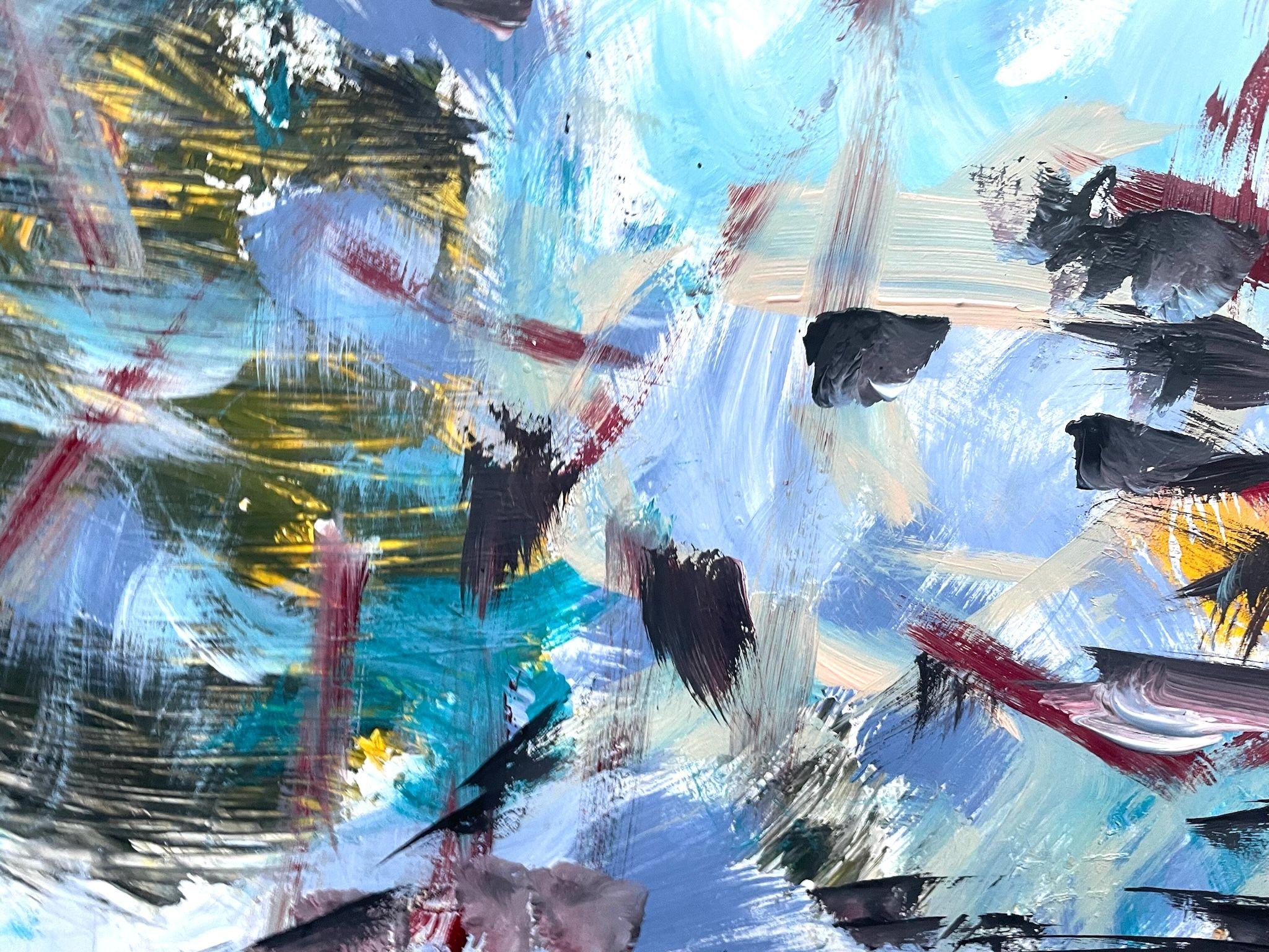 FrÃ¼hlingssturm, Malerei, Acryl auf Papier im Angebot 1