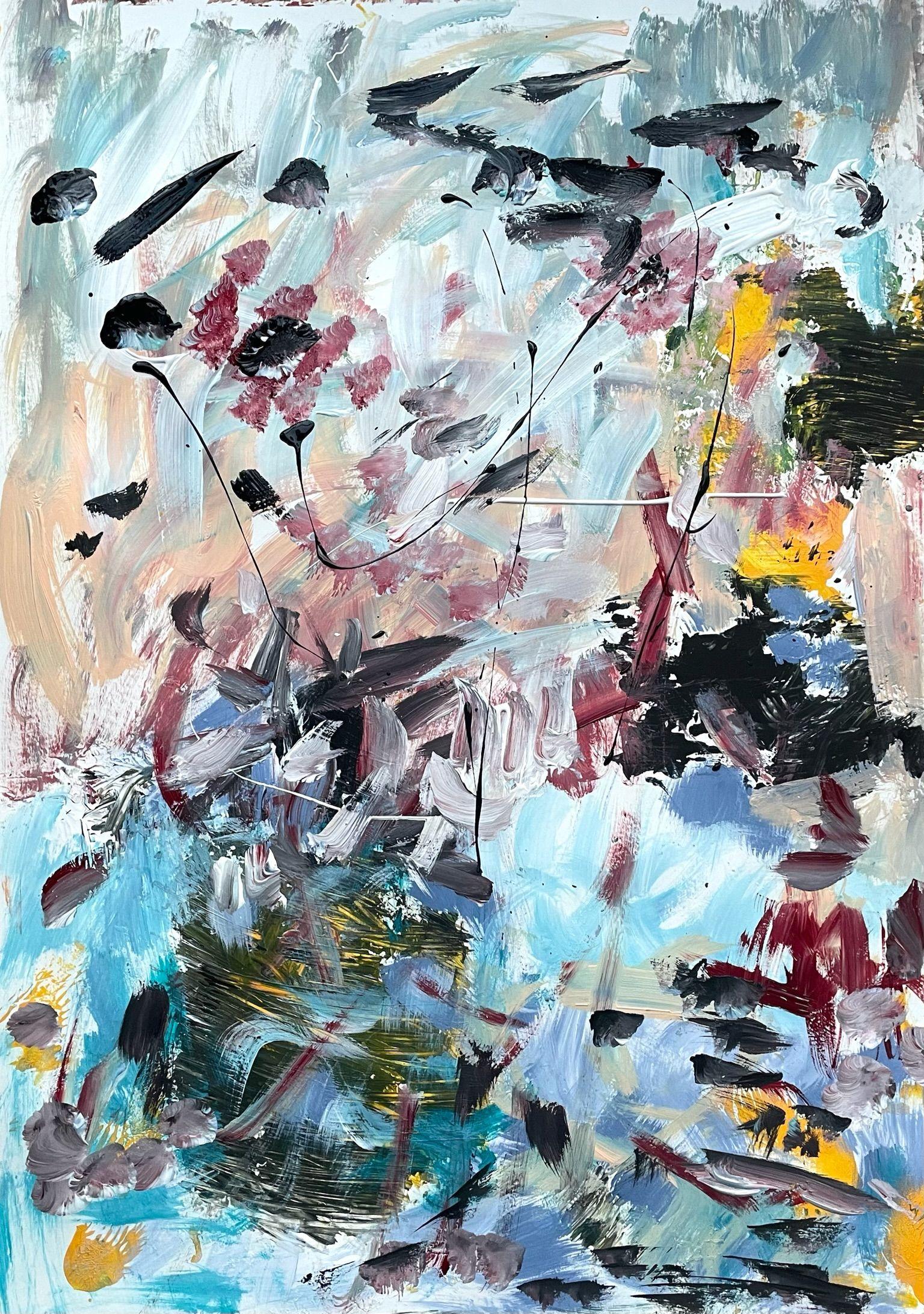 FrÃ¼hlingssturm, Painting, Acrylic on Paper