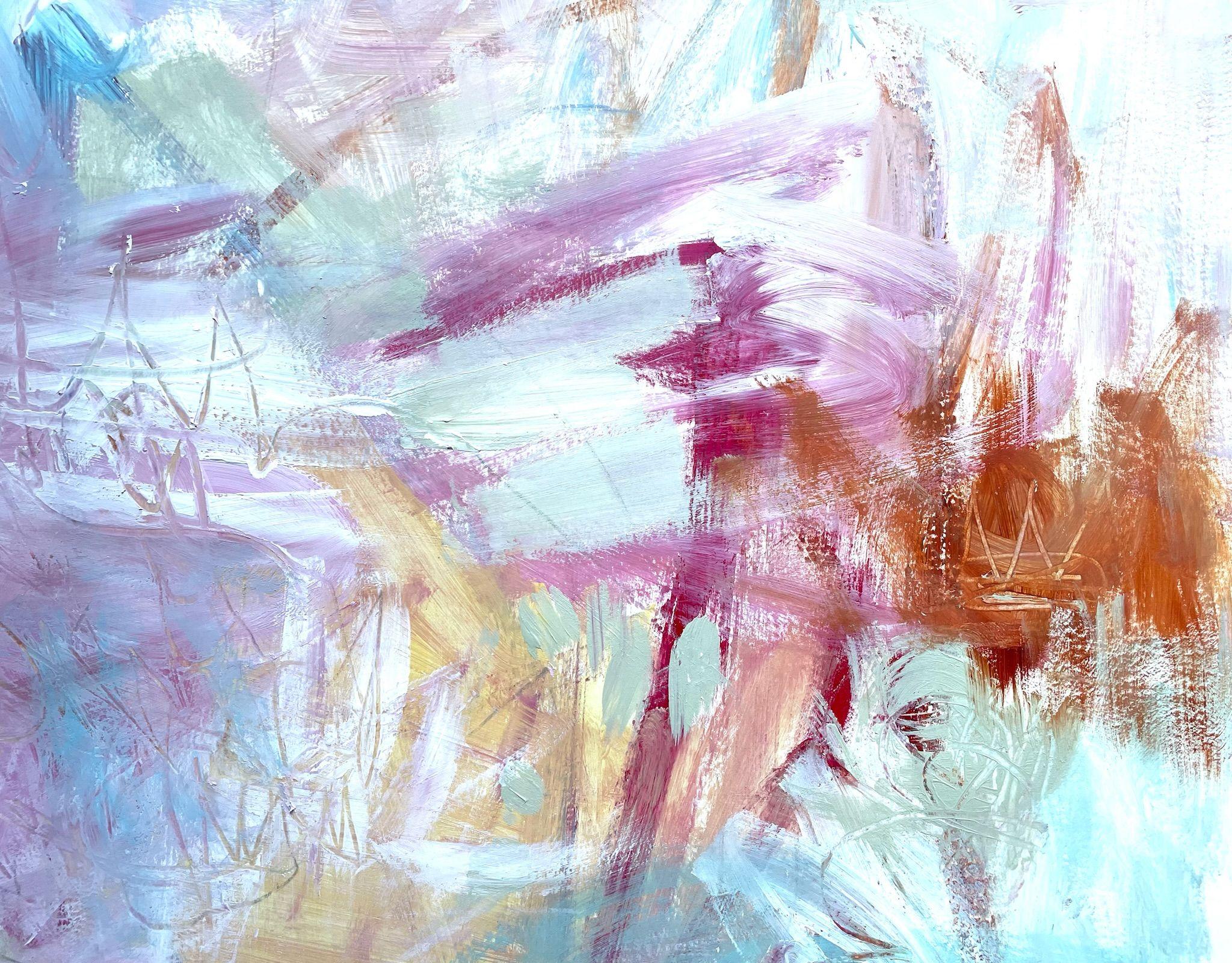 Süß und erstaunlich, Gemälde, Acryl auf Papier im Angebot 1