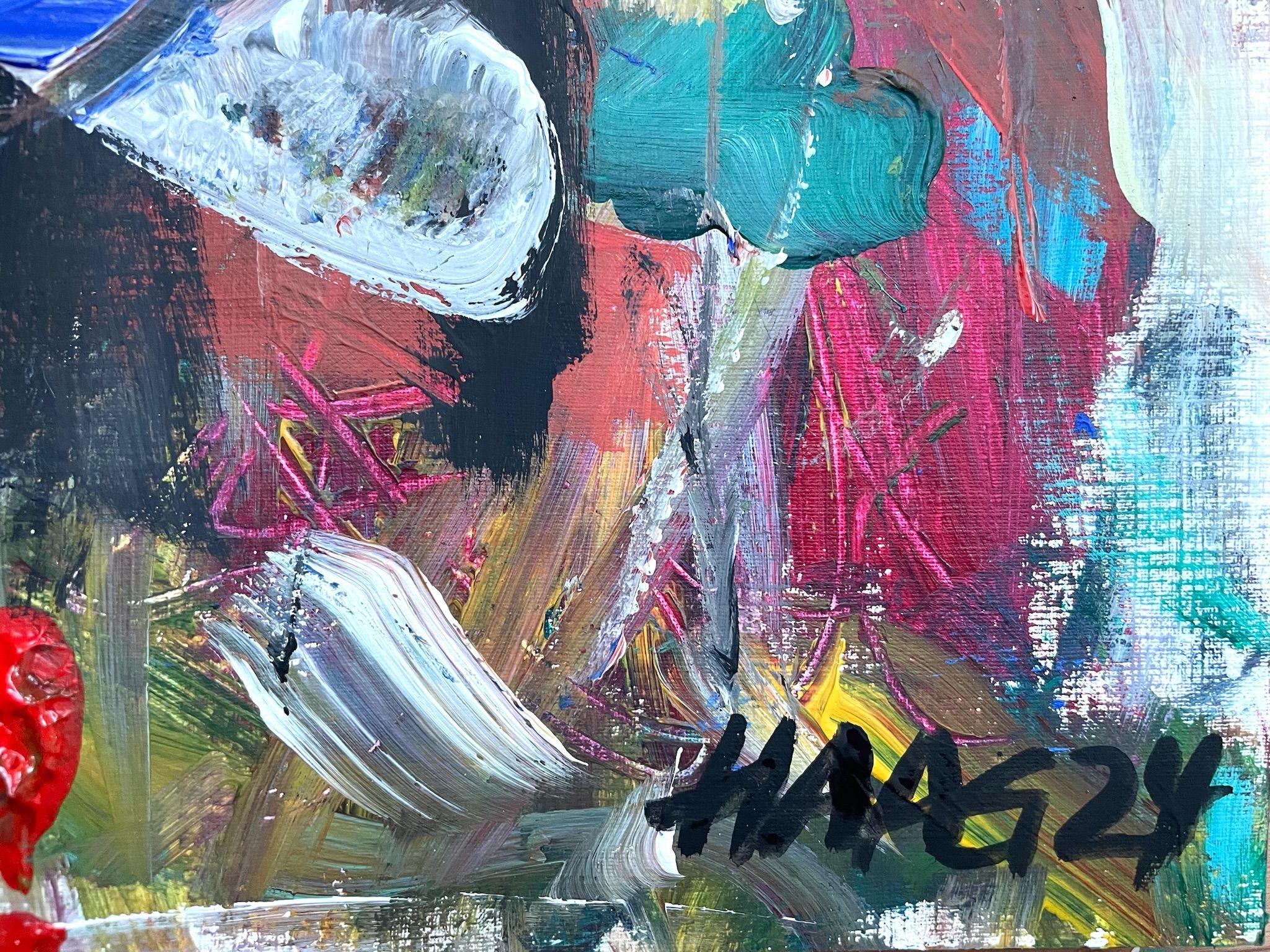 Gipfeltreffen, Pittura, Acrilico su carta in vendita 2