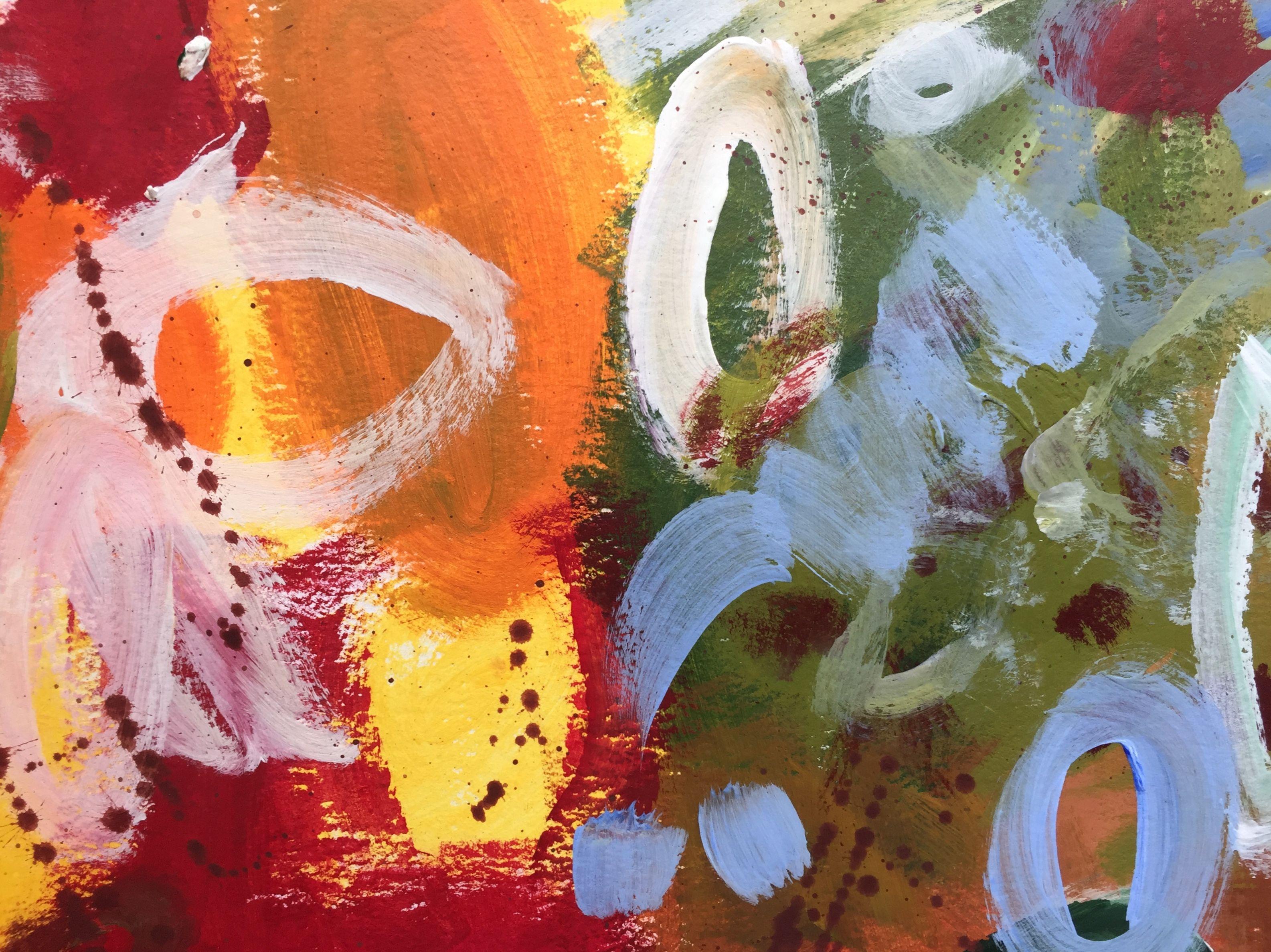 Go Where the Love is, Gemälde, Acryl auf Papier – Painting von Christel Haag