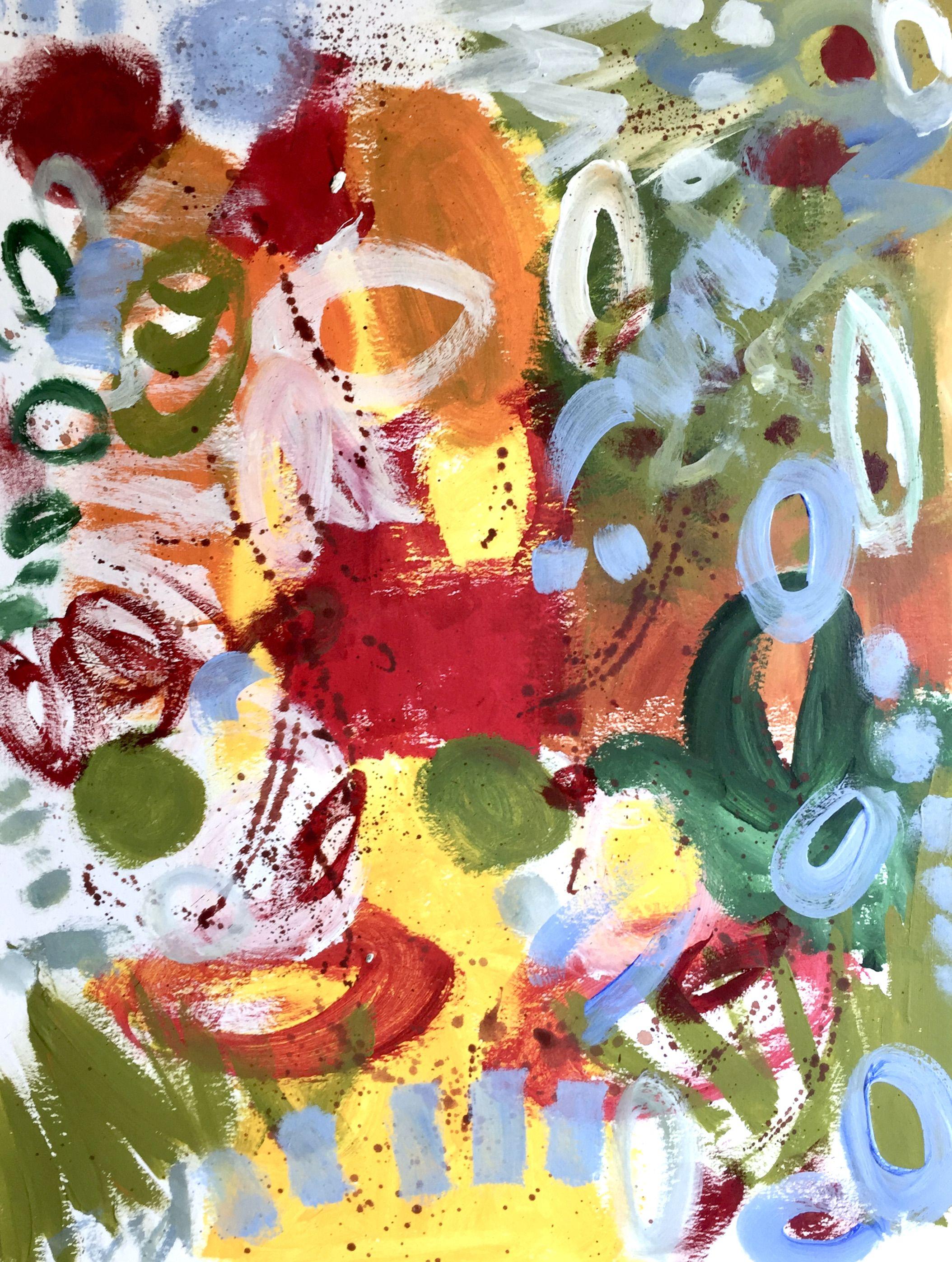 Go Where the Love is, Gemälde, Acryl auf Papier