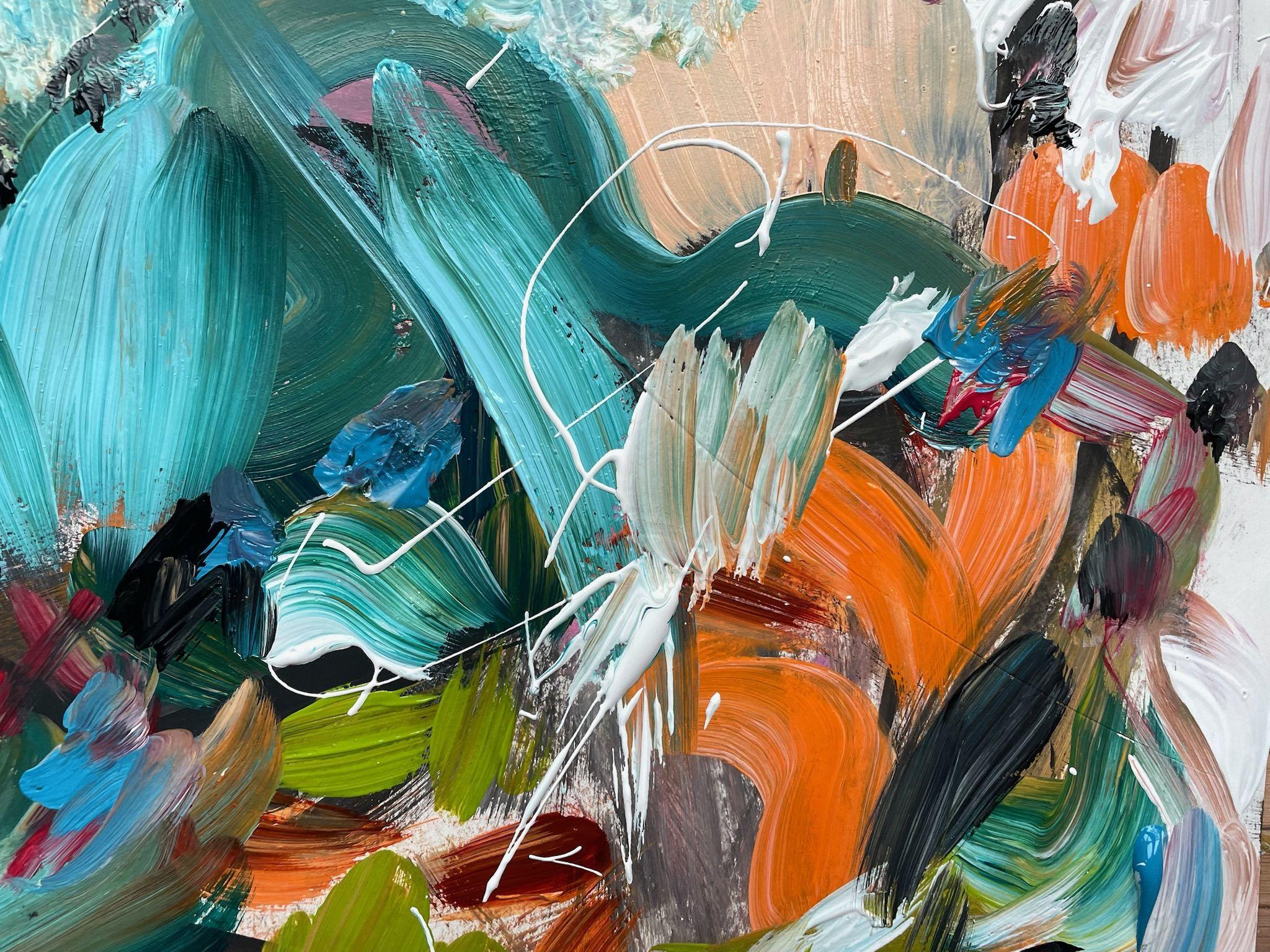 Go With The Flow, Gemälde, Acryl auf Papier (Zeitgenössisch), Painting, von Christel Haag