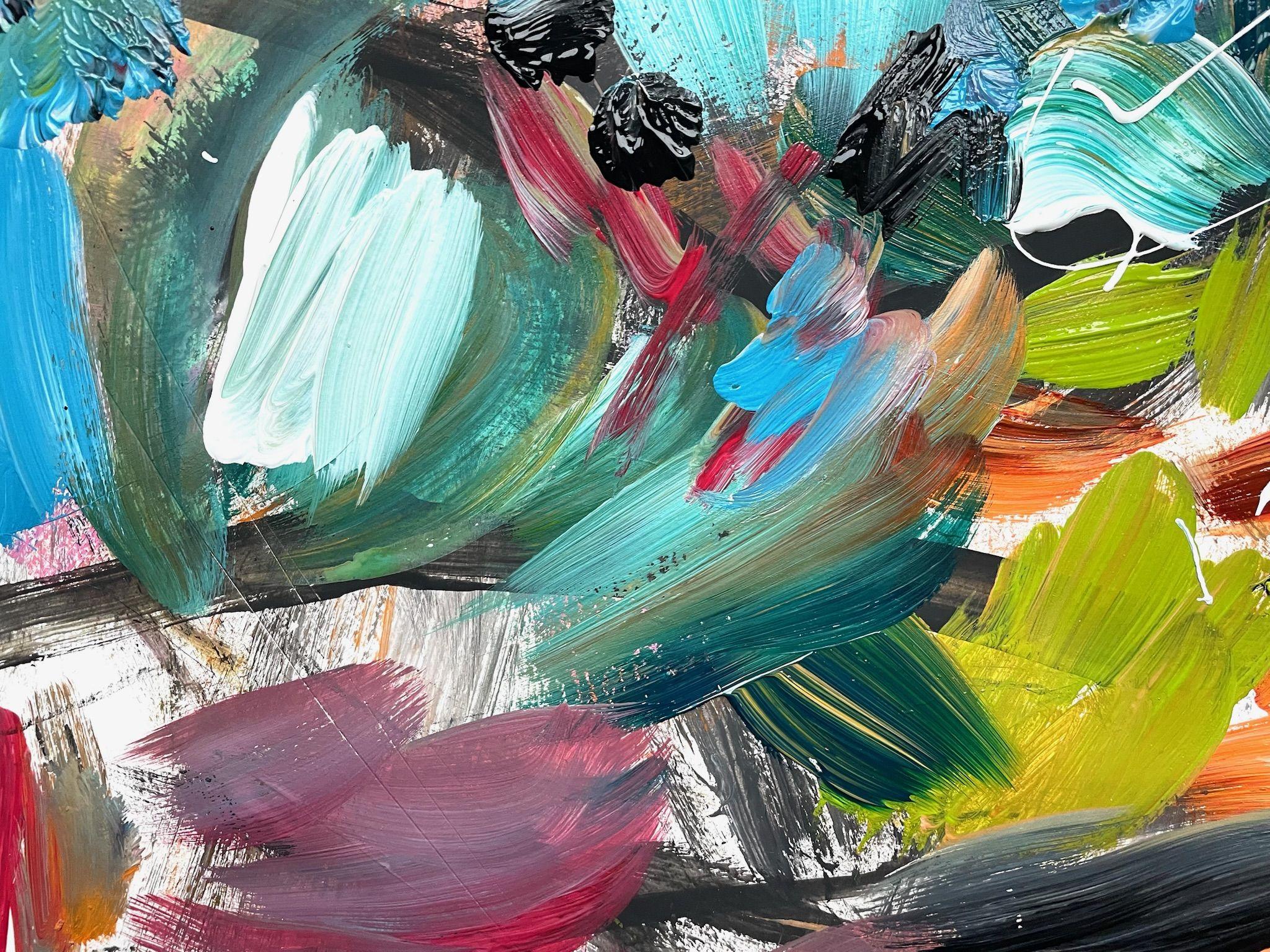 Go With The Flow, Gemälde, Acryl auf Papier im Angebot 1