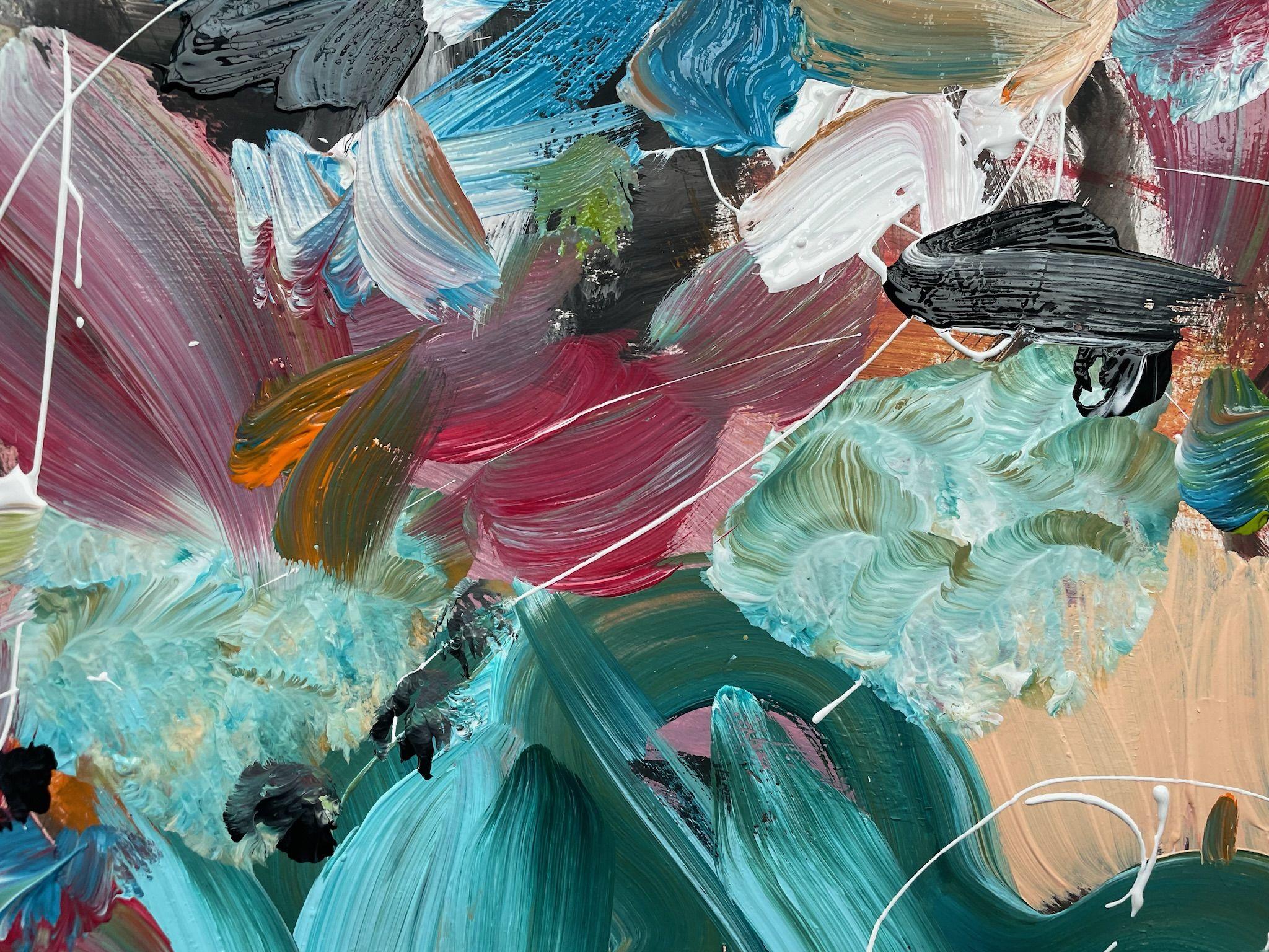 Go With The Flow, Gemälde, Acryl auf Papier im Angebot 2