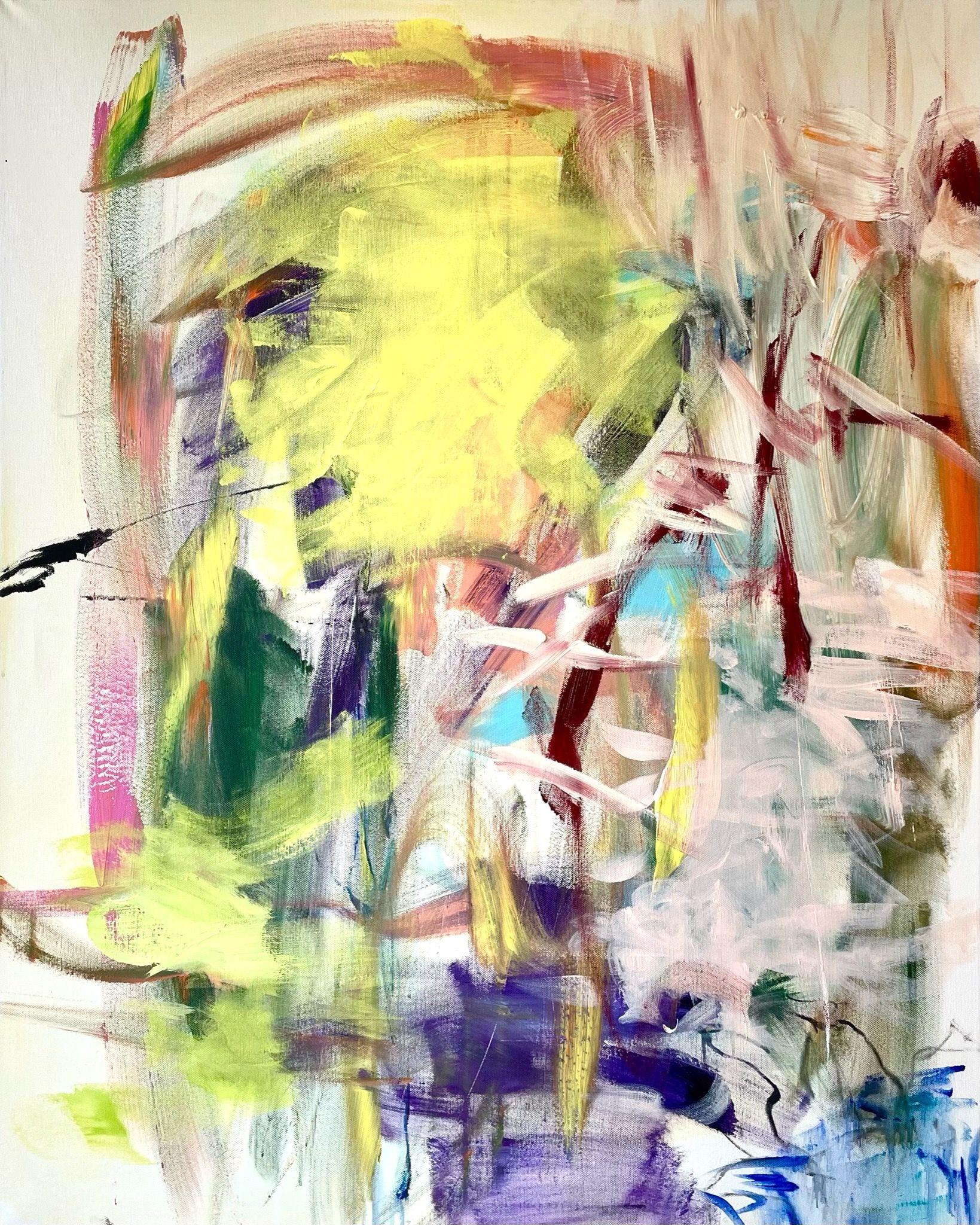 Goldregen, Pintura, Acrílico sobre lienzo - Painting de Christel Haag