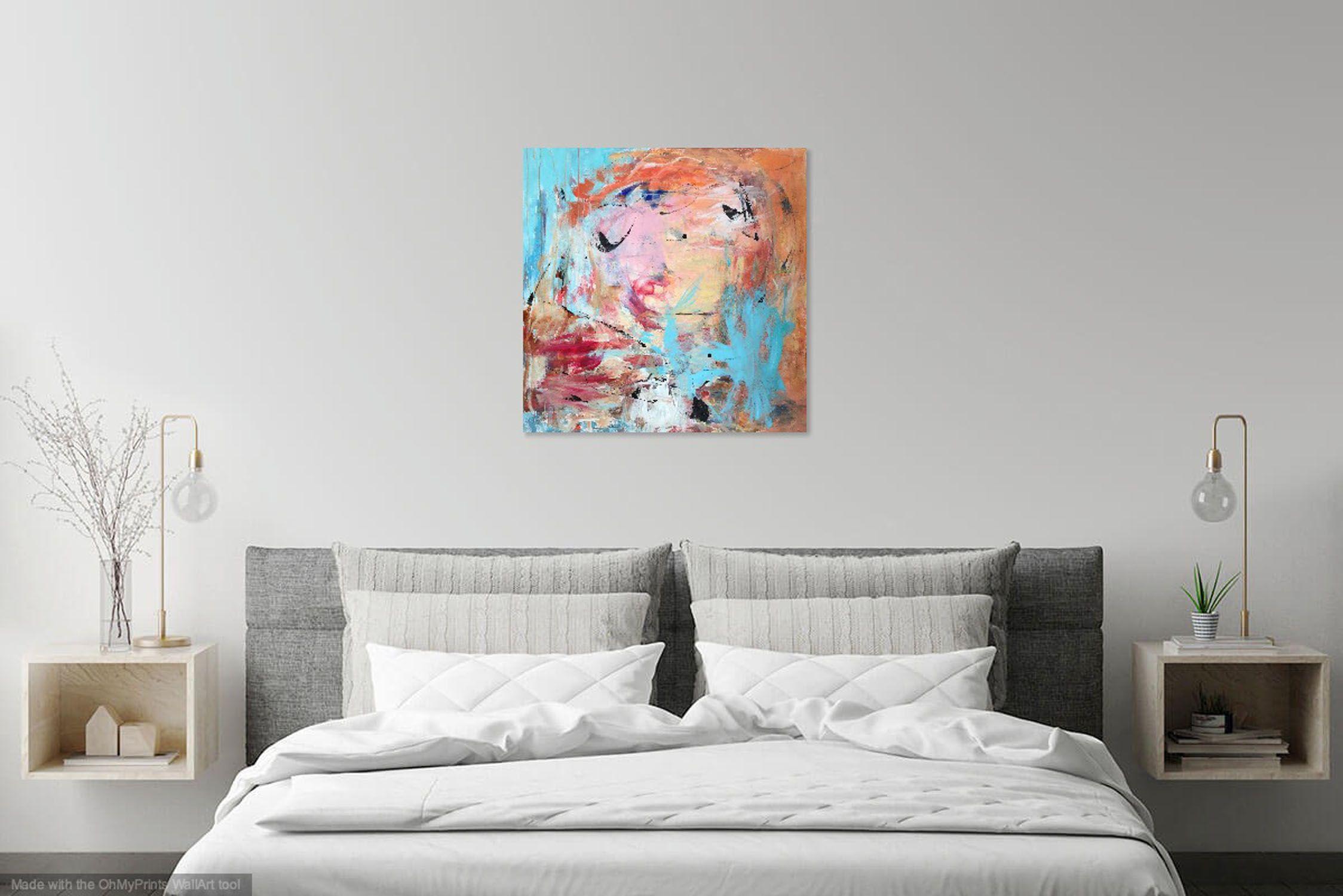 Good-Night Kiss, peinture, acrylique sur toile en vente 2