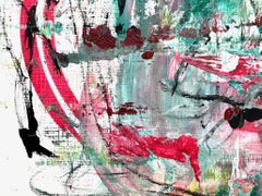 Grüne grüne Seele 3, Gemälde, Acryl auf Papier