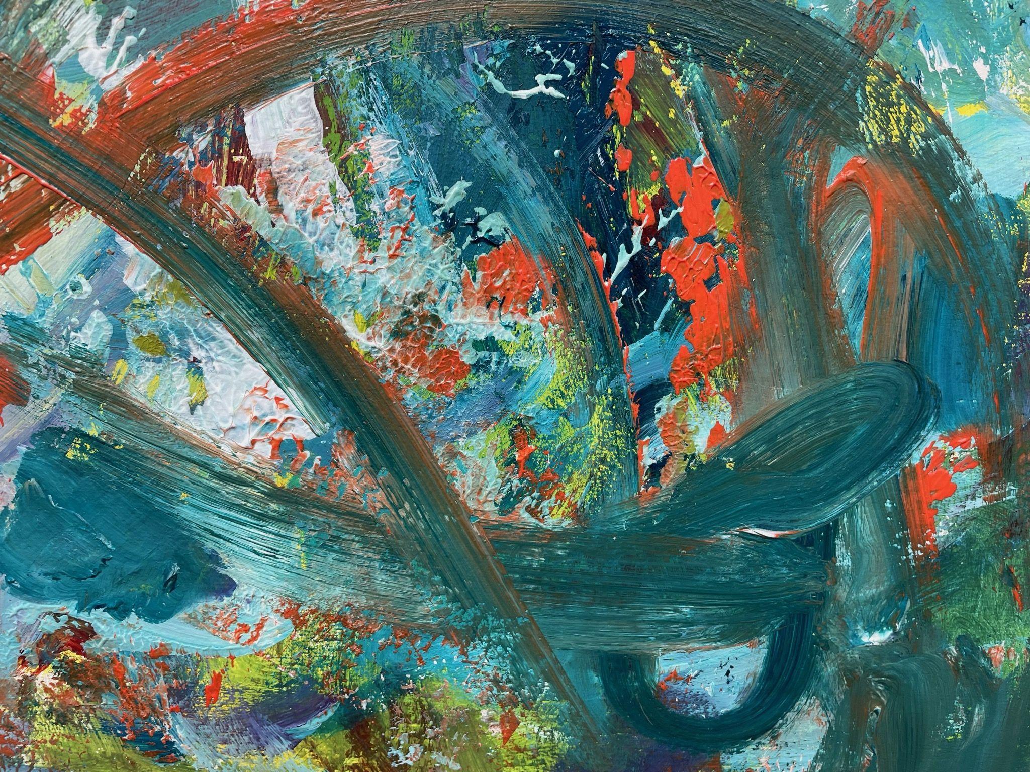 Grüne Seele 6, Gemälde, Acryl auf Anderem im Angebot 1