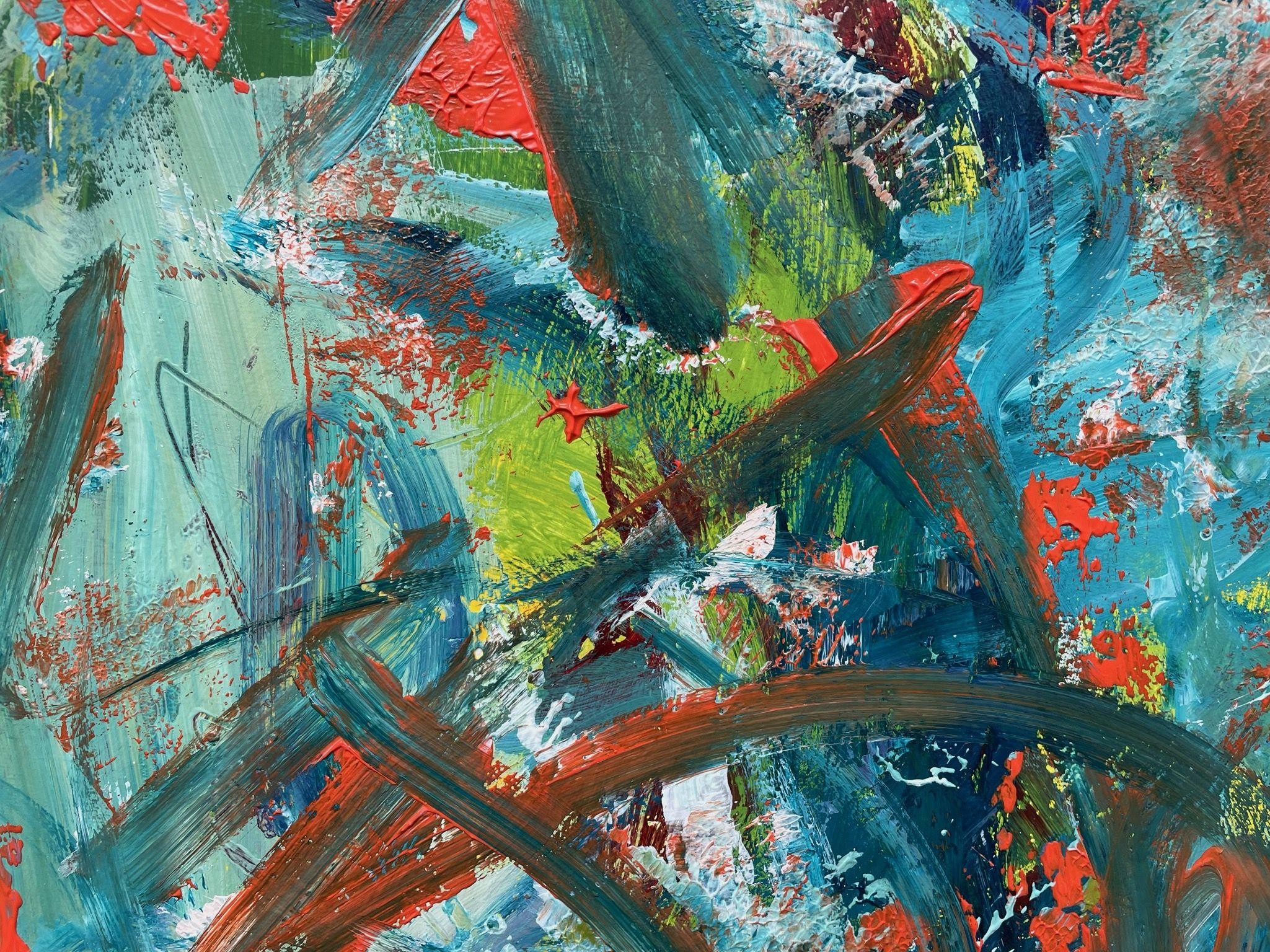 Grüne Seele 6, Gemälde, Acryl auf Anderem im Angebot 2
