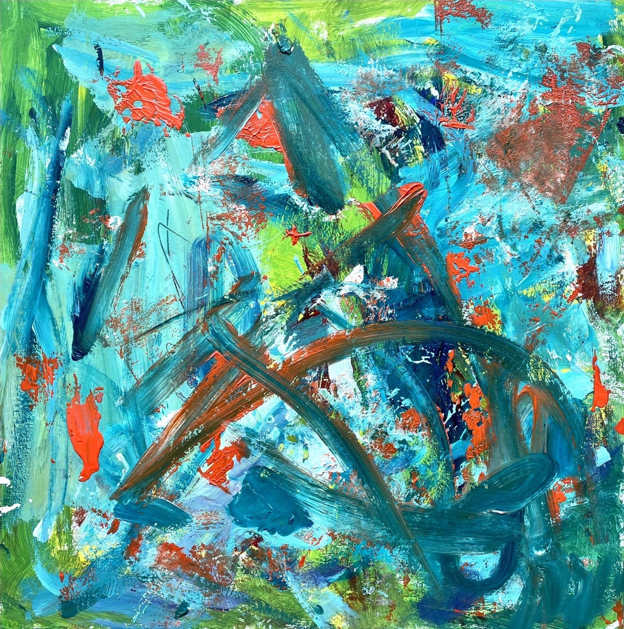 Grüne Seele 6, Gemälde, Acryl auf Anderem
