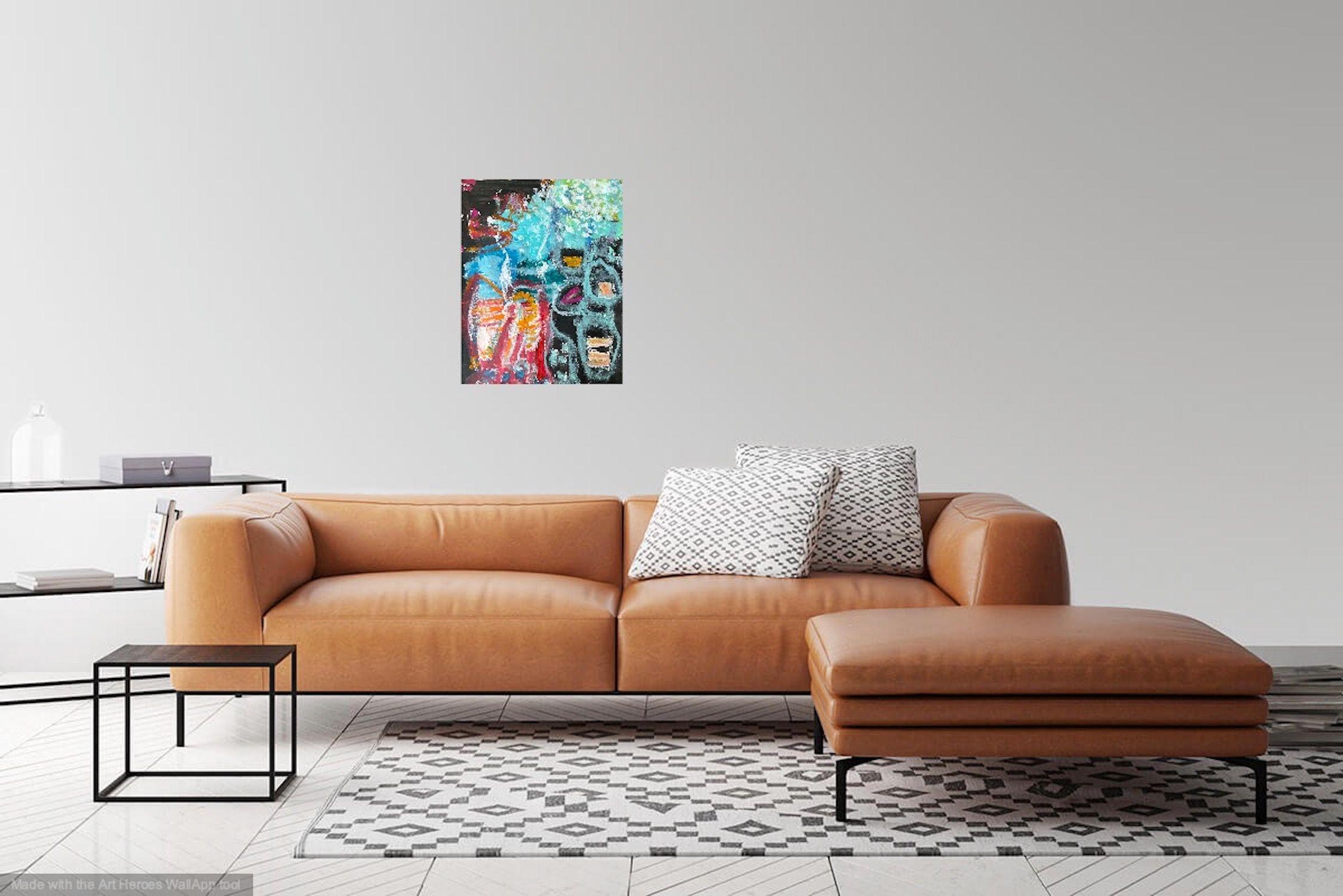 Gypsy Song, Gemälde, Acryl auf Papier im Angebot 2