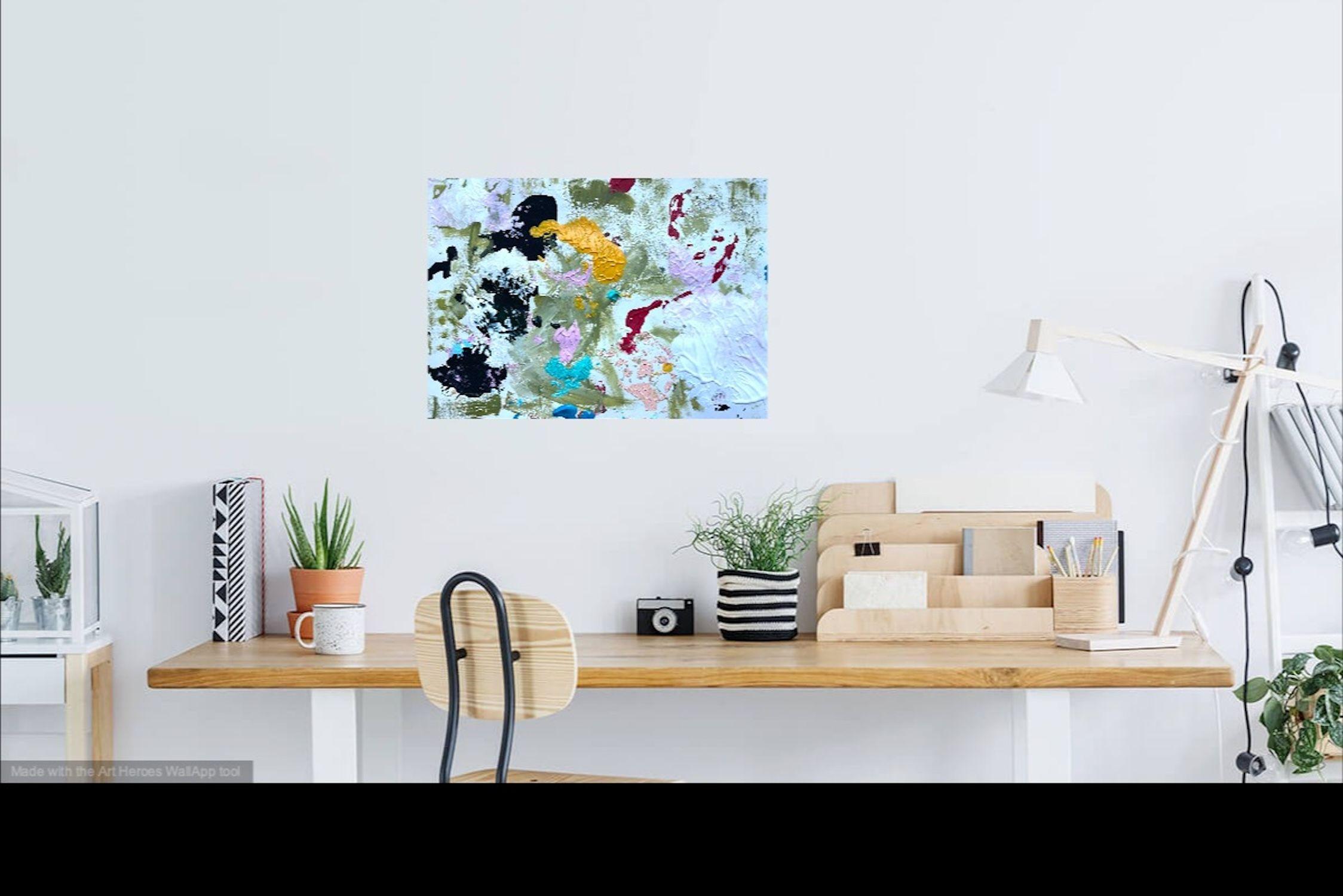 Happy Childhood, Painting, Acrylic on Paper For Sale 4