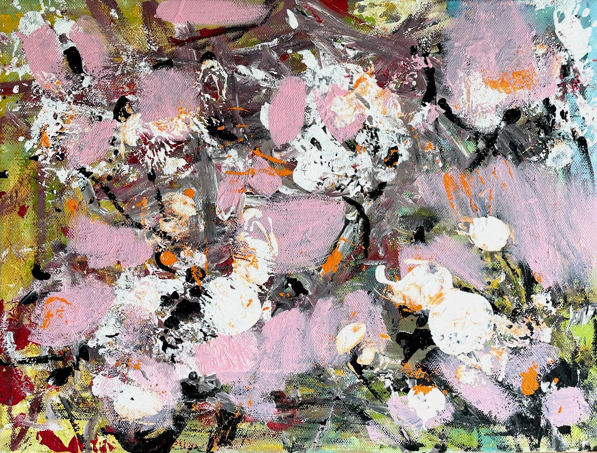"If You Look Back What Do You See" is an abstract, dynamically painted acrylic painting. It's expressive and full of movement. A real statement piece of art.    The signature is on the front. The title and date of creation are noted on the back.   