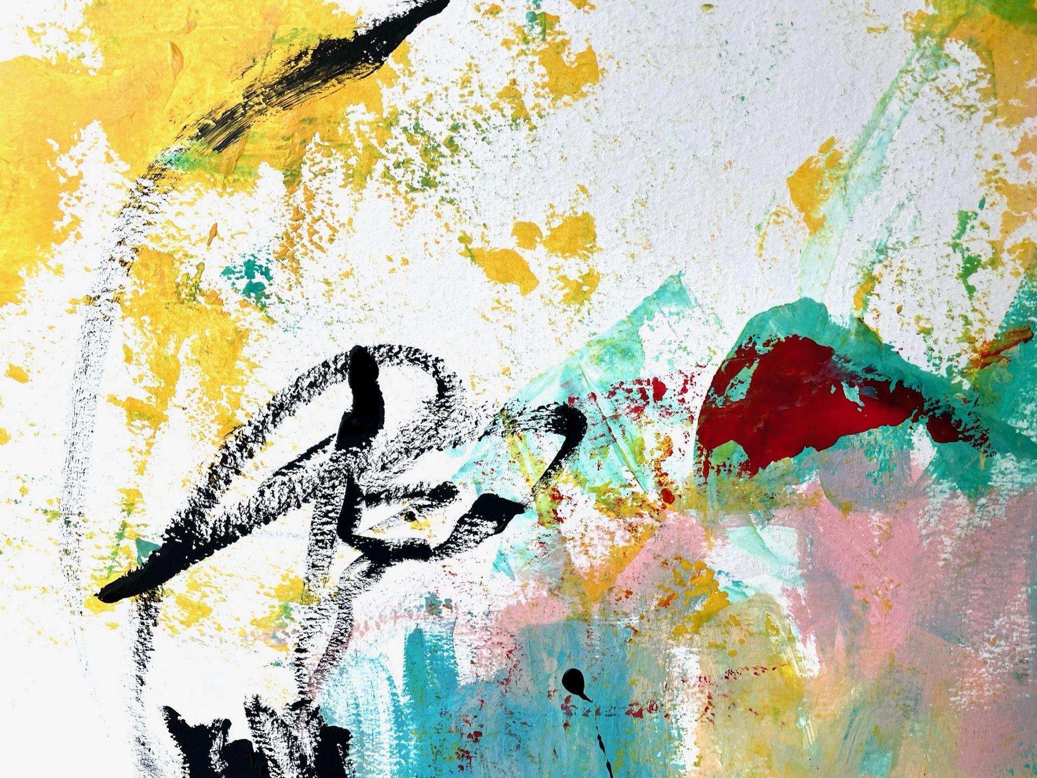 In der Stimmung für den Sommer, Gemälde, Acryl auf Papier (Zeitgenössisch), Painting, von Christel Haag