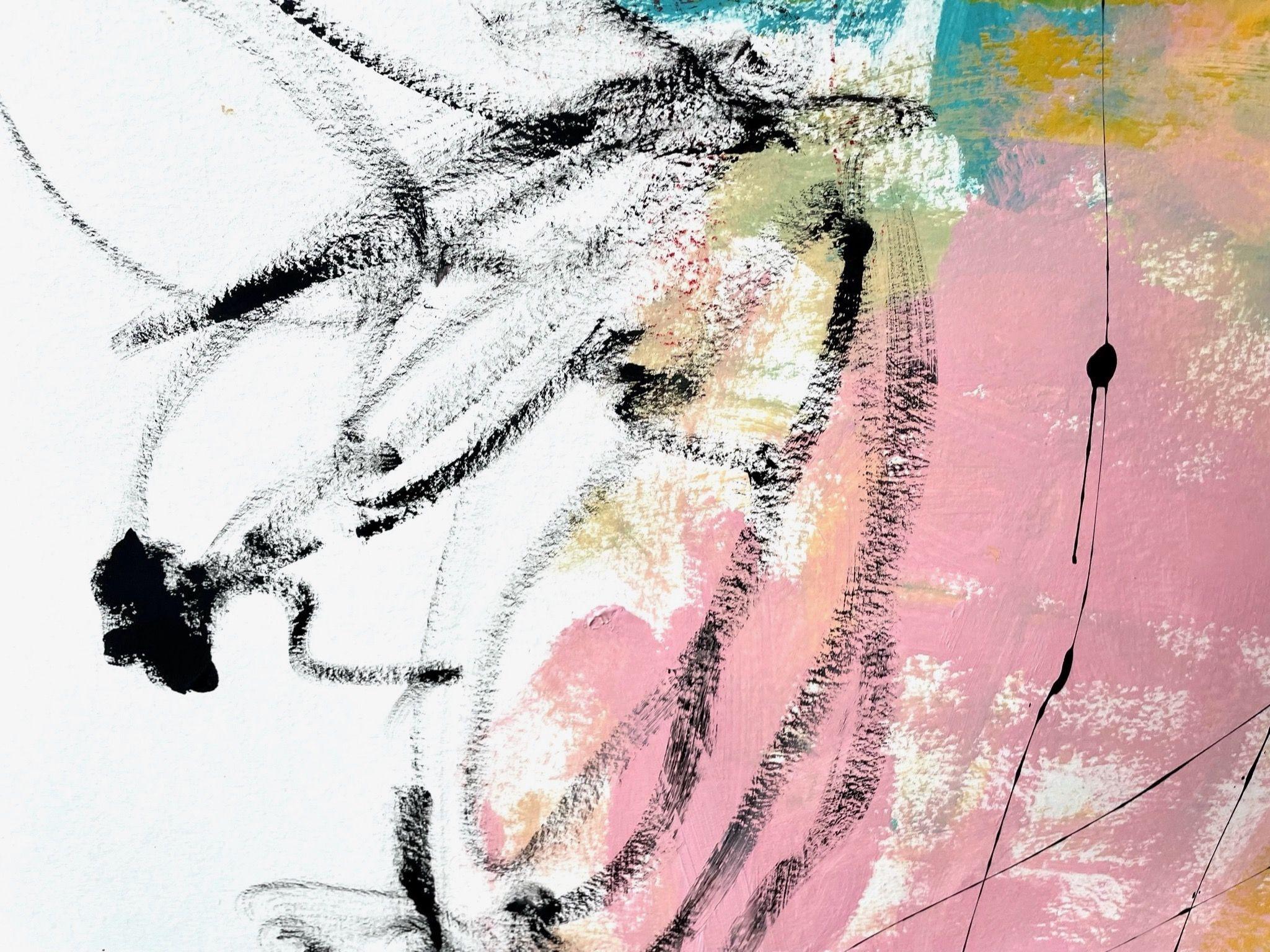 In der Stimmung für den Sommer, Gemälde, Acryl auf Papier im Angebot 2