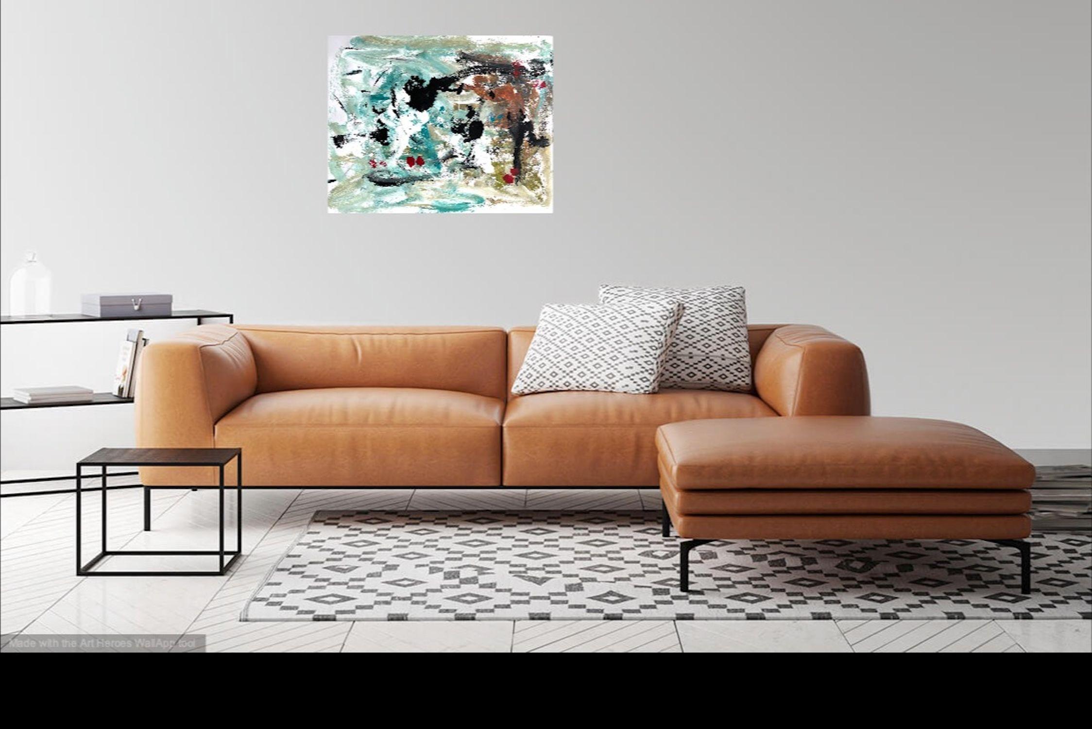 In the Neighborhood 1, Gemälde, Acryl auf Papier im Angebot 2