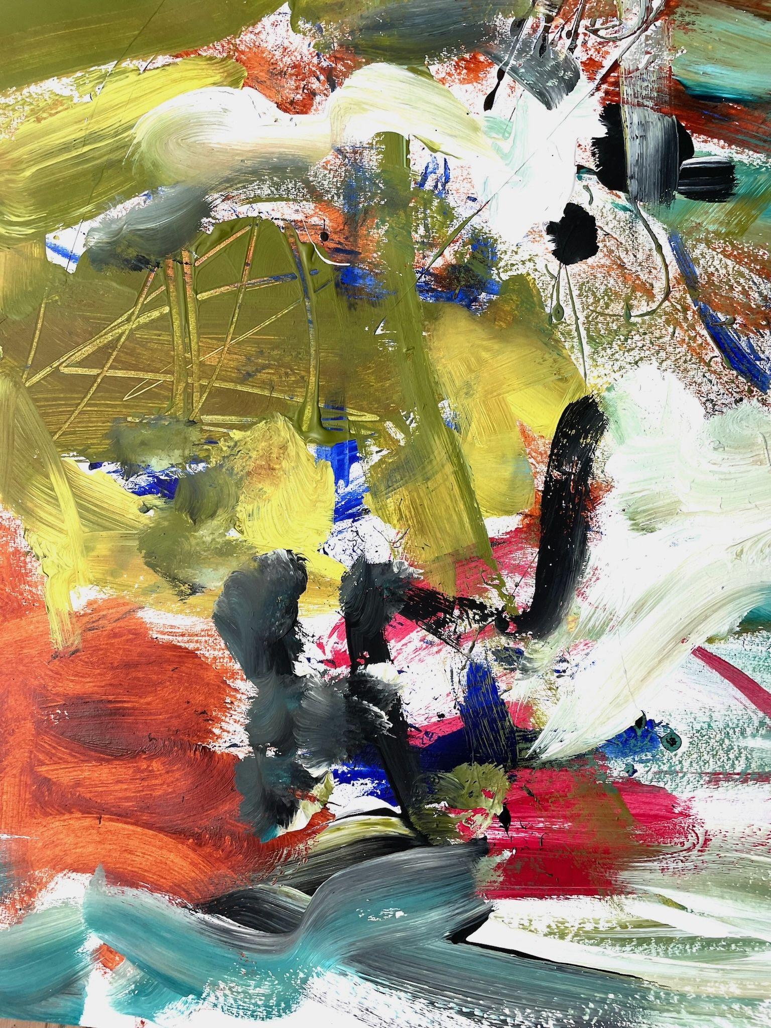 In the Neighborhood 2, Painting, Acrylic on Paper For Sale 1