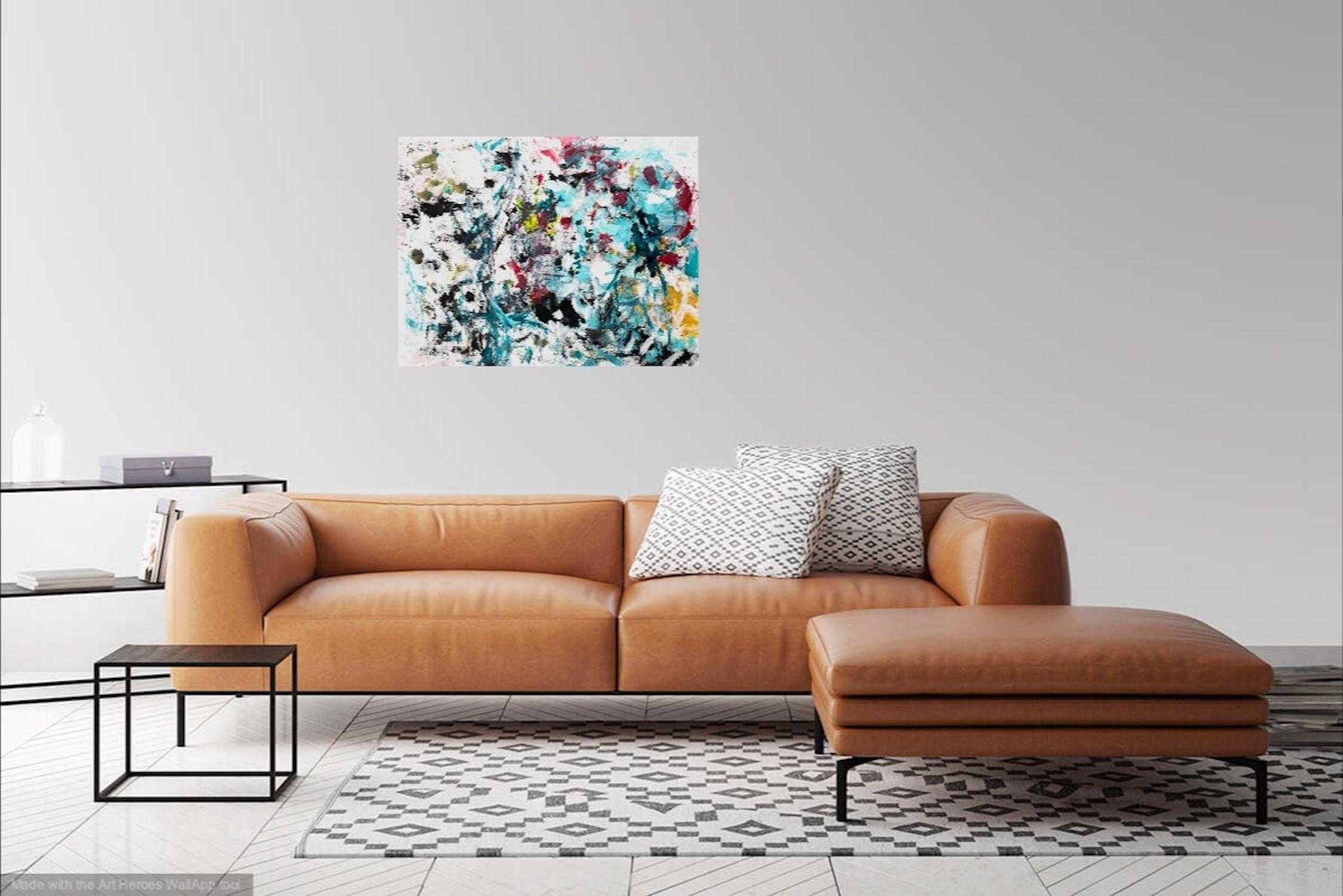 In the Neighborhood 3, Gemälde, Acryl auf Papier im Angebot 2