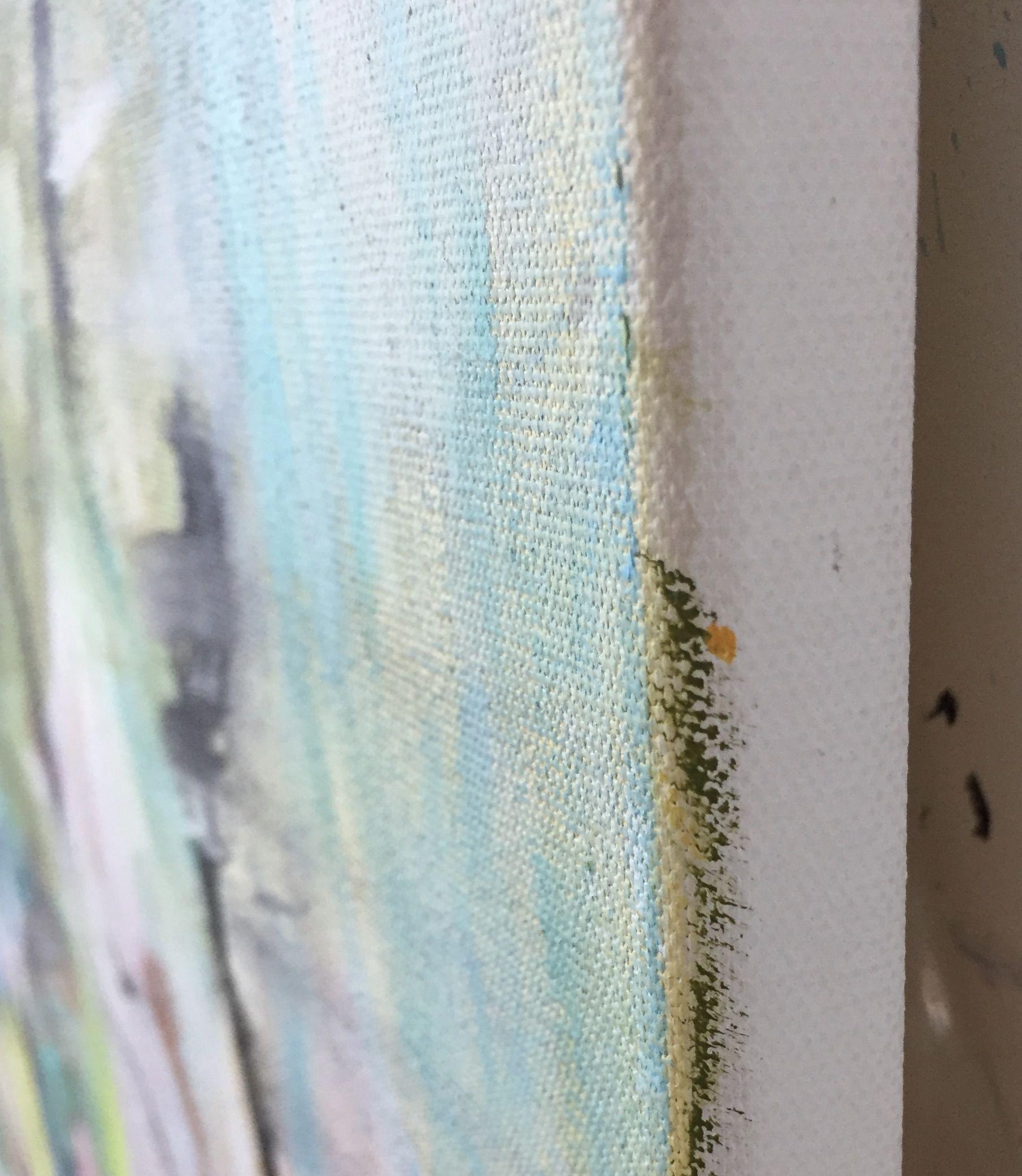 Guarda tus recuerdos, Pintura, Acrílico sobre lienzo - Abstract Painting Gris de Christel Haag