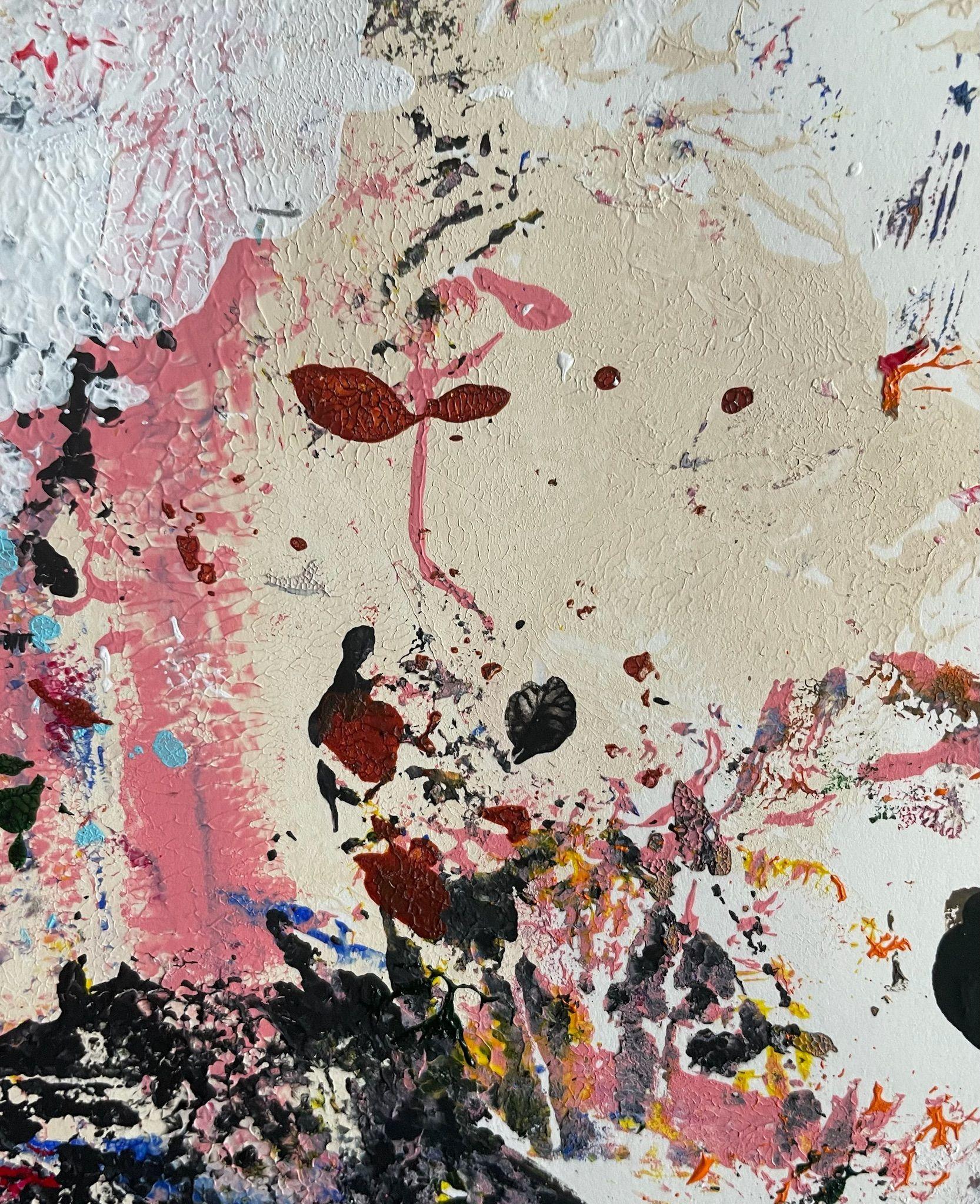 Kleine Pflanze im groÃŸen Universum, Pintura, AcrÃlico sobre papel - Painting Contemporáneo de Christel Haag