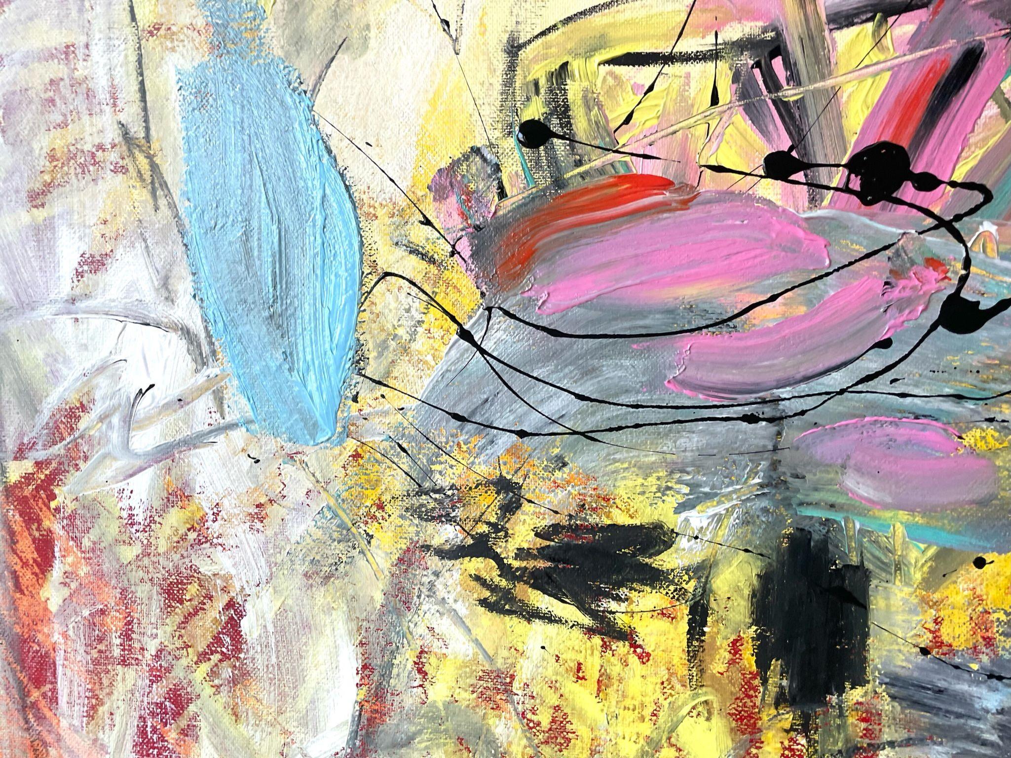 Kleines FamilienglÃ¼ck, Malerei, Acryl auf Leinwand im Angebot 1
