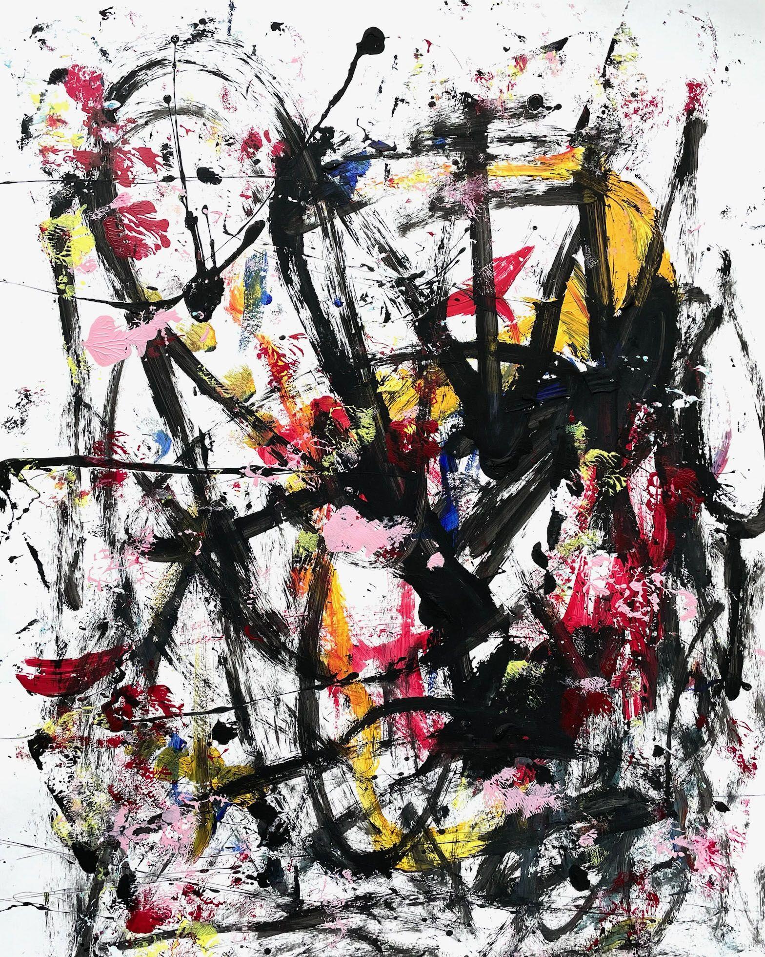 Letzte Ausfahrt rechts, Painting, Acrylic on Paper For Sale 2