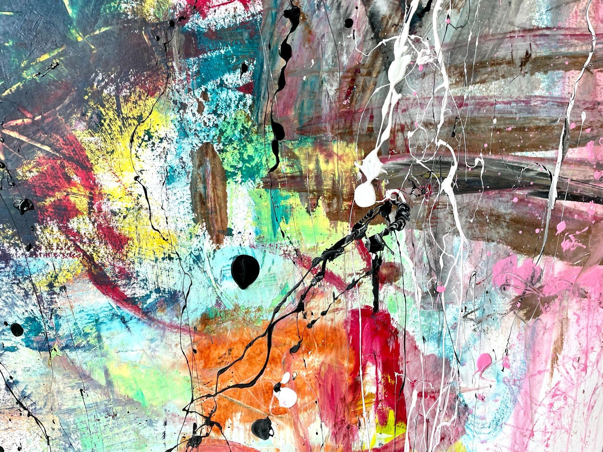 Meine grosse Schwester und ich, peinture, acrylique sur papier en vente 1
