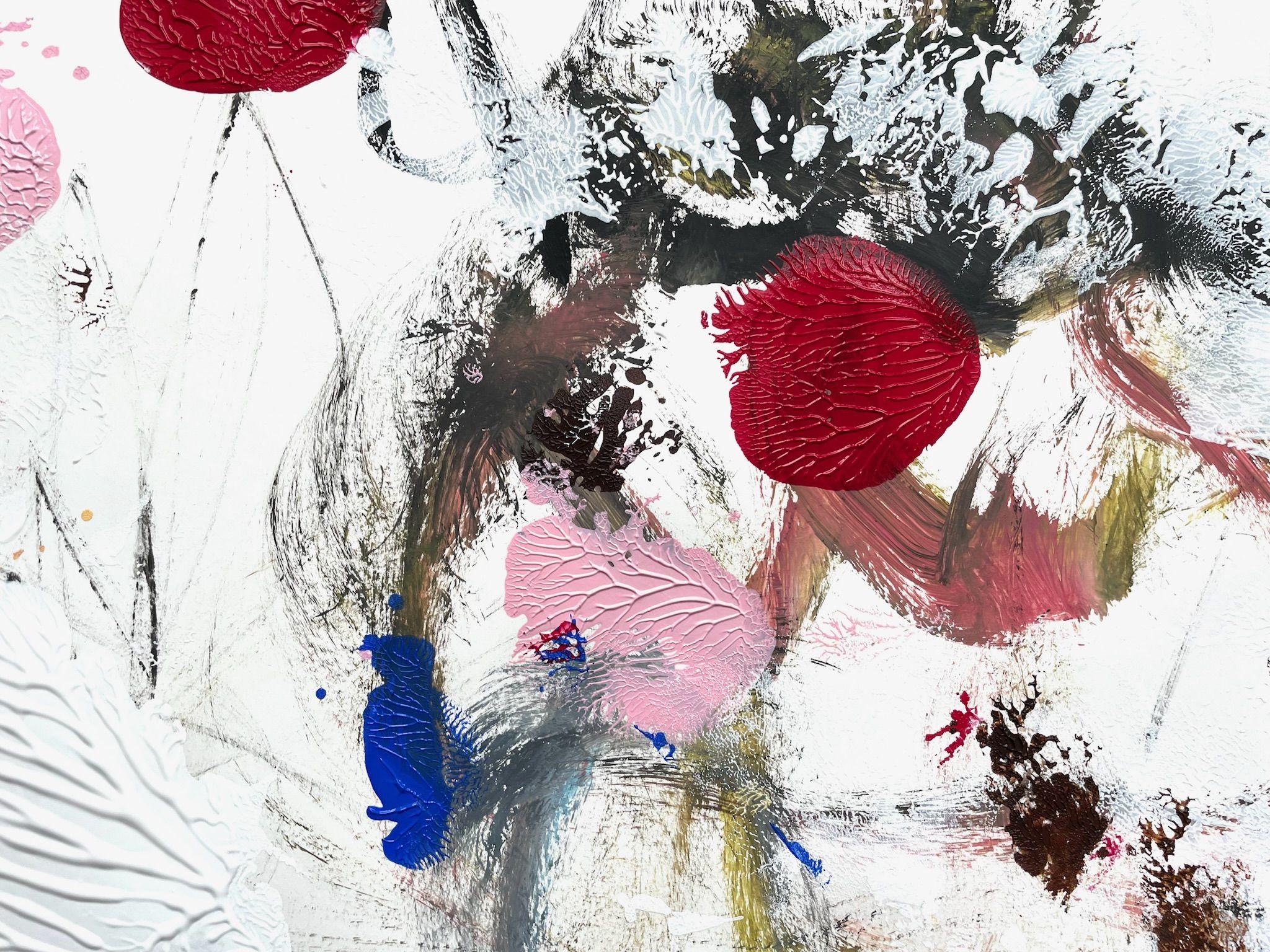 Mit Liebe im Herzen (geht alles besser), Pittura, Acrilico su carta - Painting Contemporaneo di Christel Haag