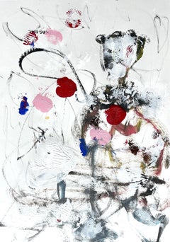 Mit Liebe im Herzen (geht alles besser), Painting, Acrylic on Paper