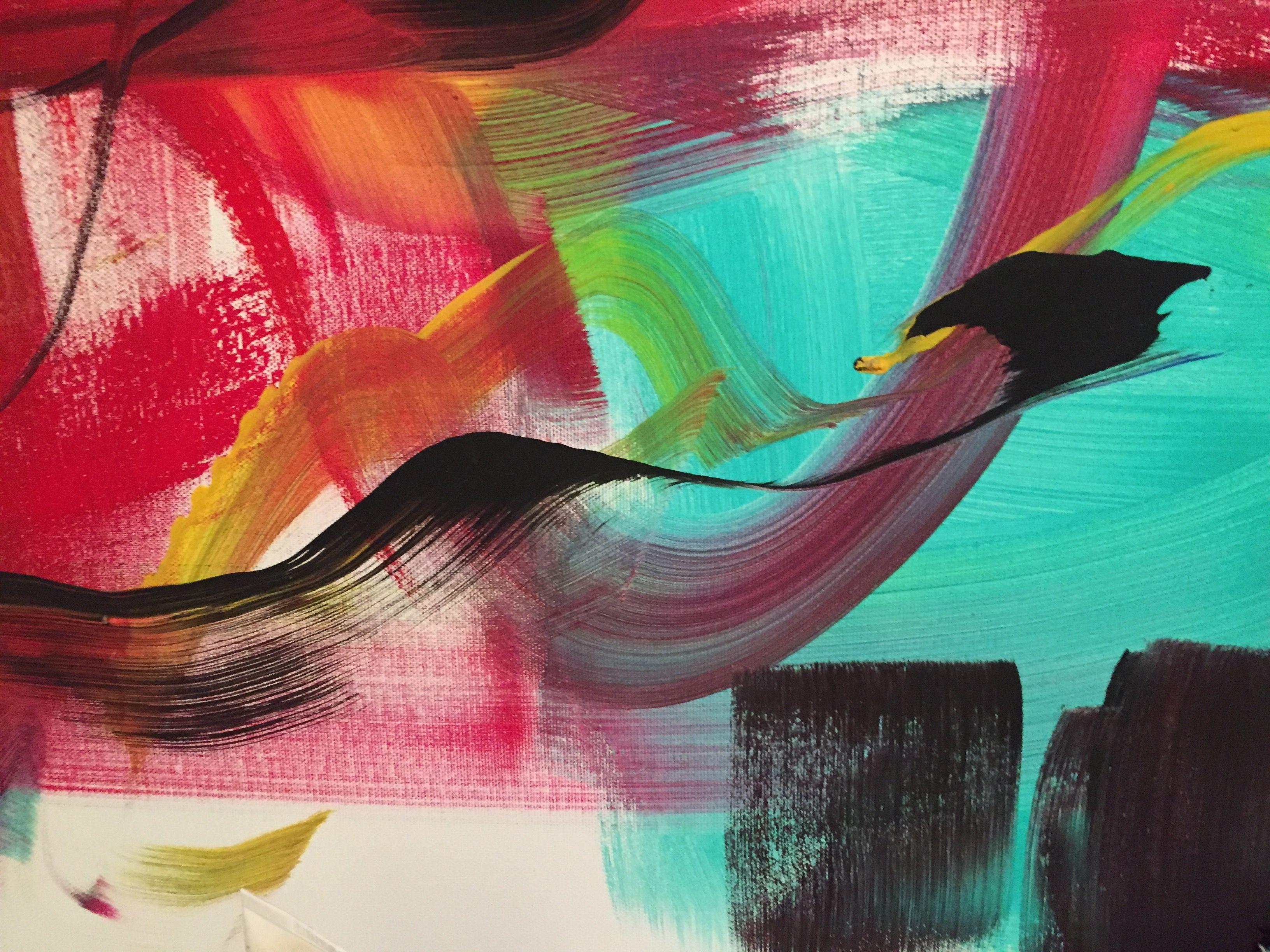 Muovi il corpo, Pittura, Acrilico su tela - Painting di Christel Haag