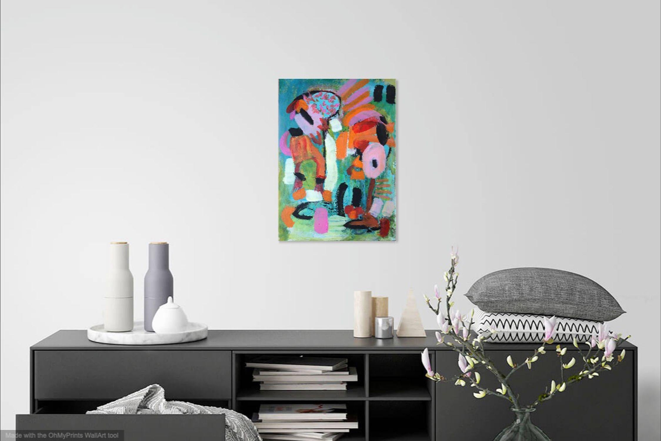 My Buddy and Me, Malerei, Acryl auf Anderem im Angebot 2