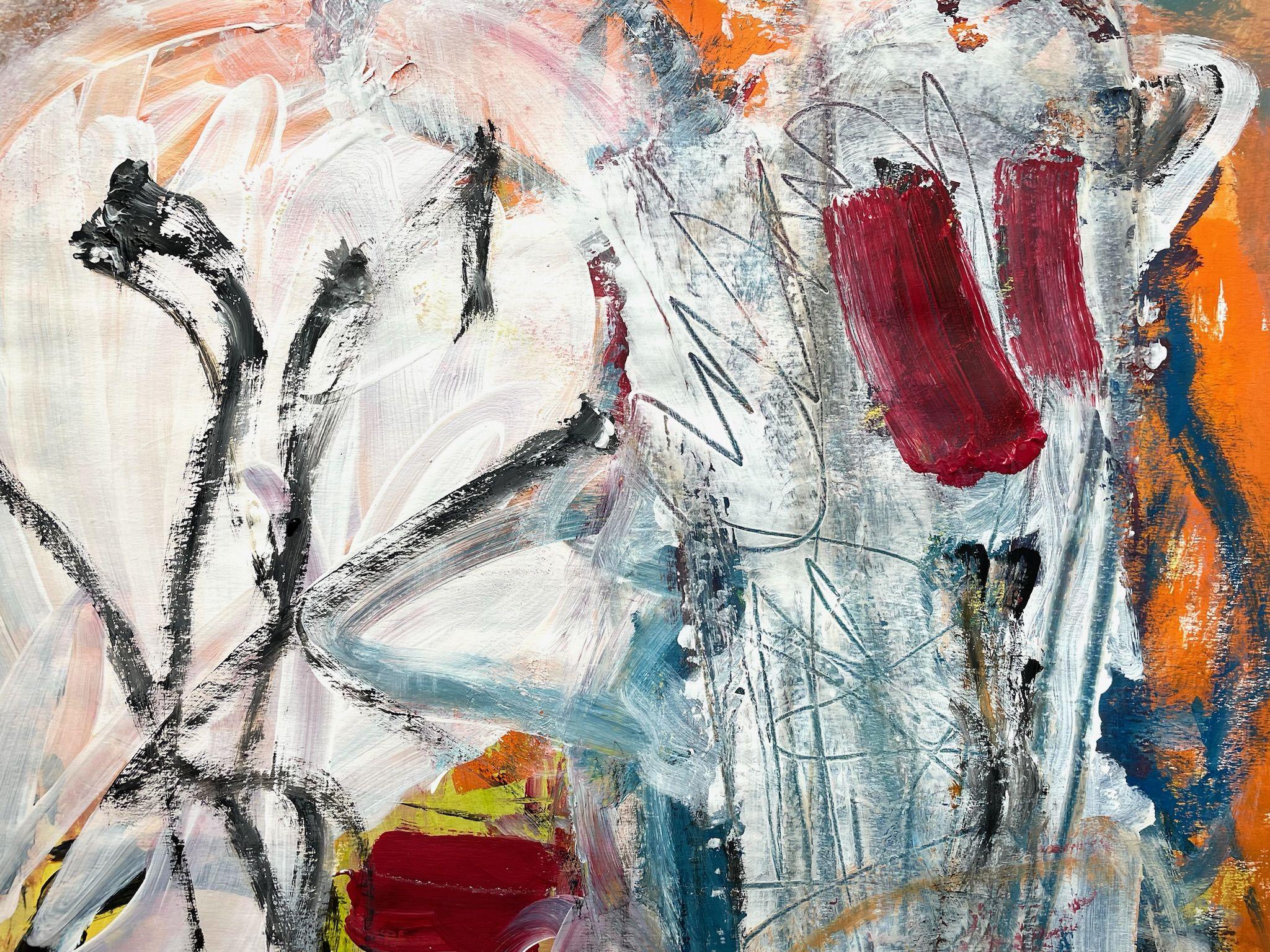 Jetzt ist ihre Zeit, Malerei, Acryl auf Papier (Zeitgenössisch), Painting, von Christel Haag