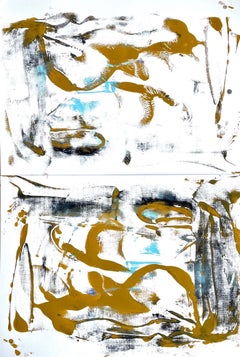 On a Monday Morning (Diptych), Painting, Acrylic on Paper