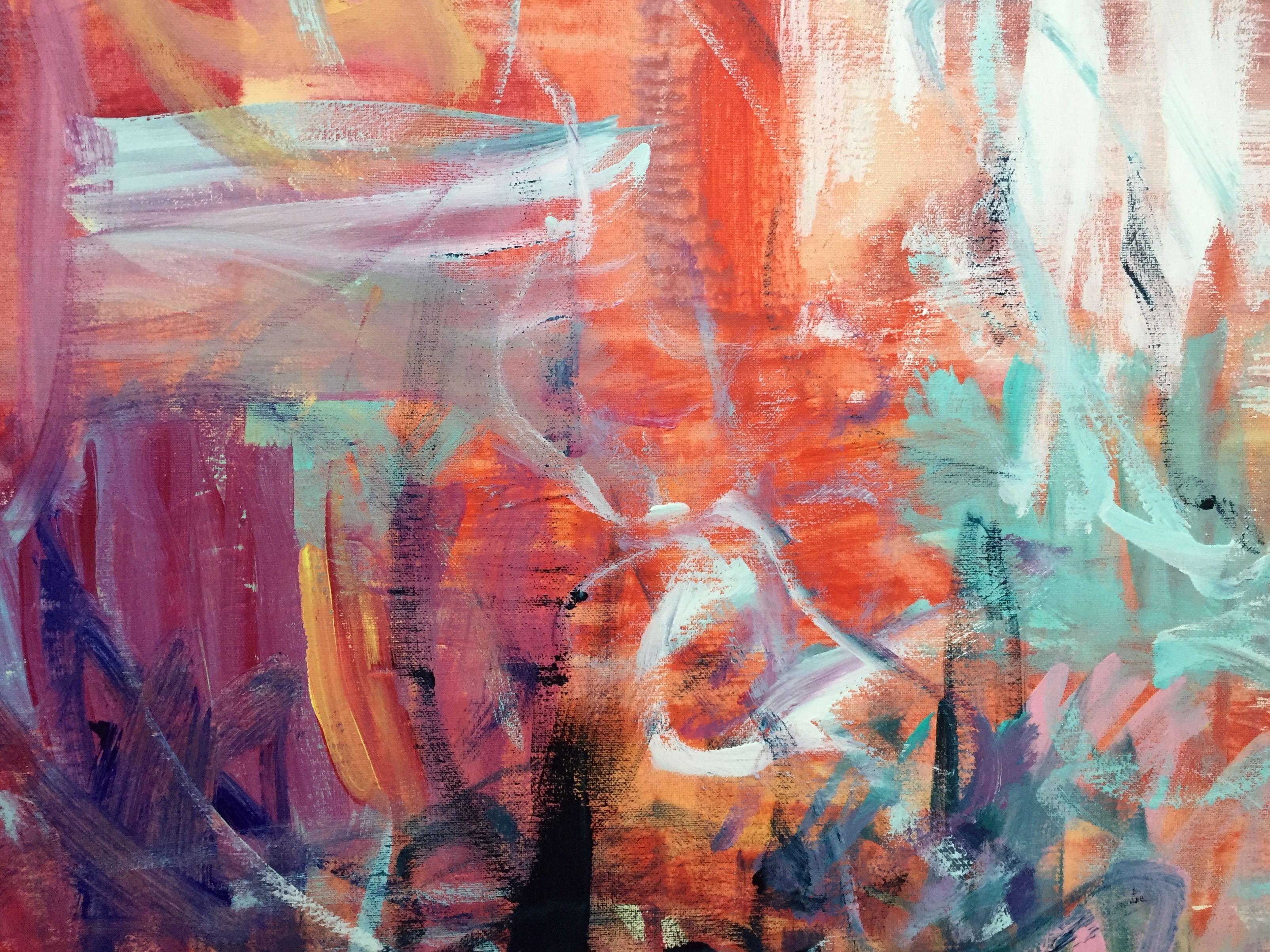 Sulla strada, Pittura, Acrilico su tela - Painting di Christel Haag