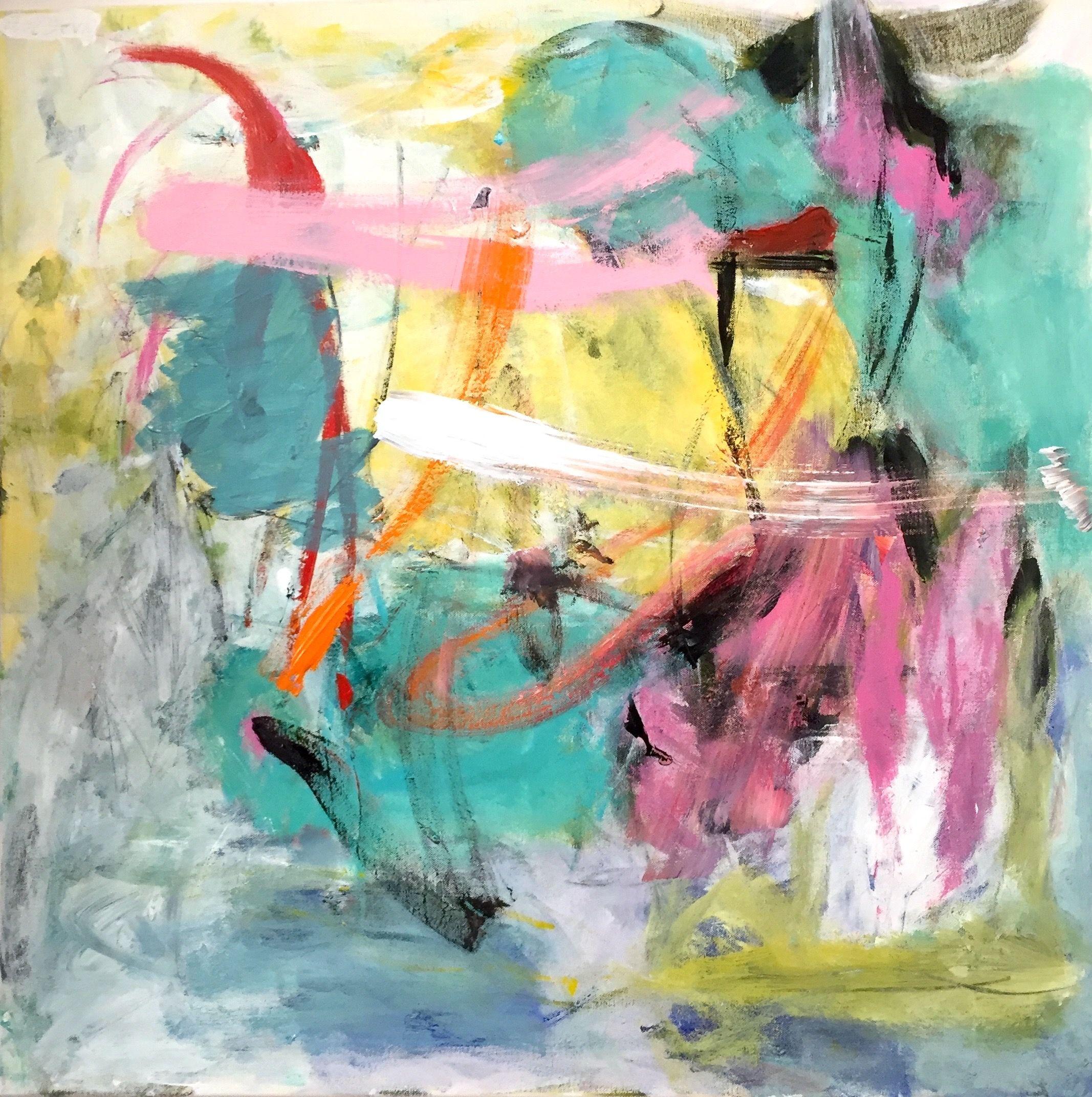 Christel Haag Abstract Painting - Open Space, Painting, Acrylic on Canvas