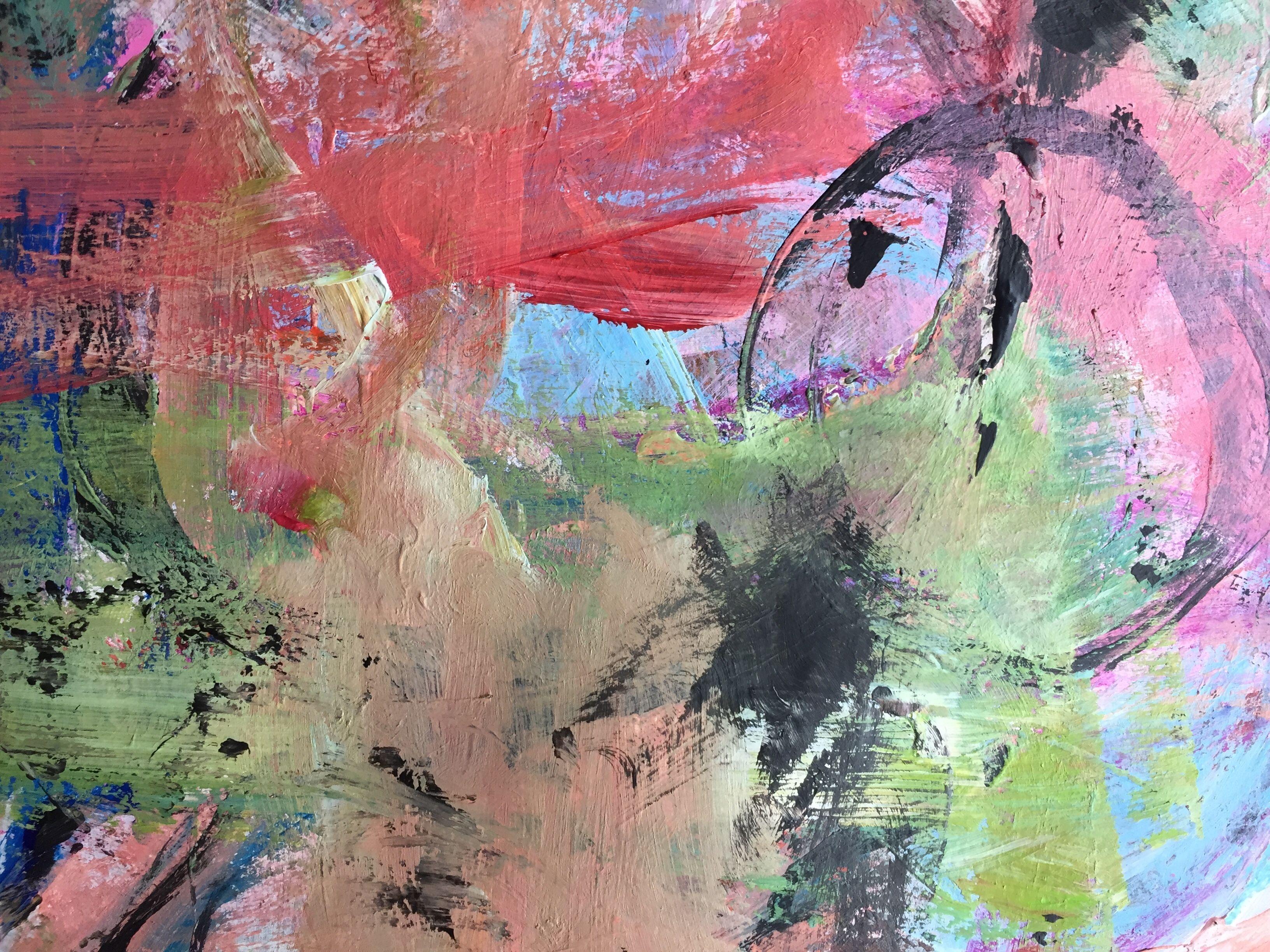 Polterabend, Pittura, Acrilico su carta - Painting di Christel Haag