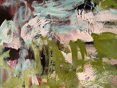 Pond in the Wroclaw Botanical Garden, Painting, Acrylic on Canvas