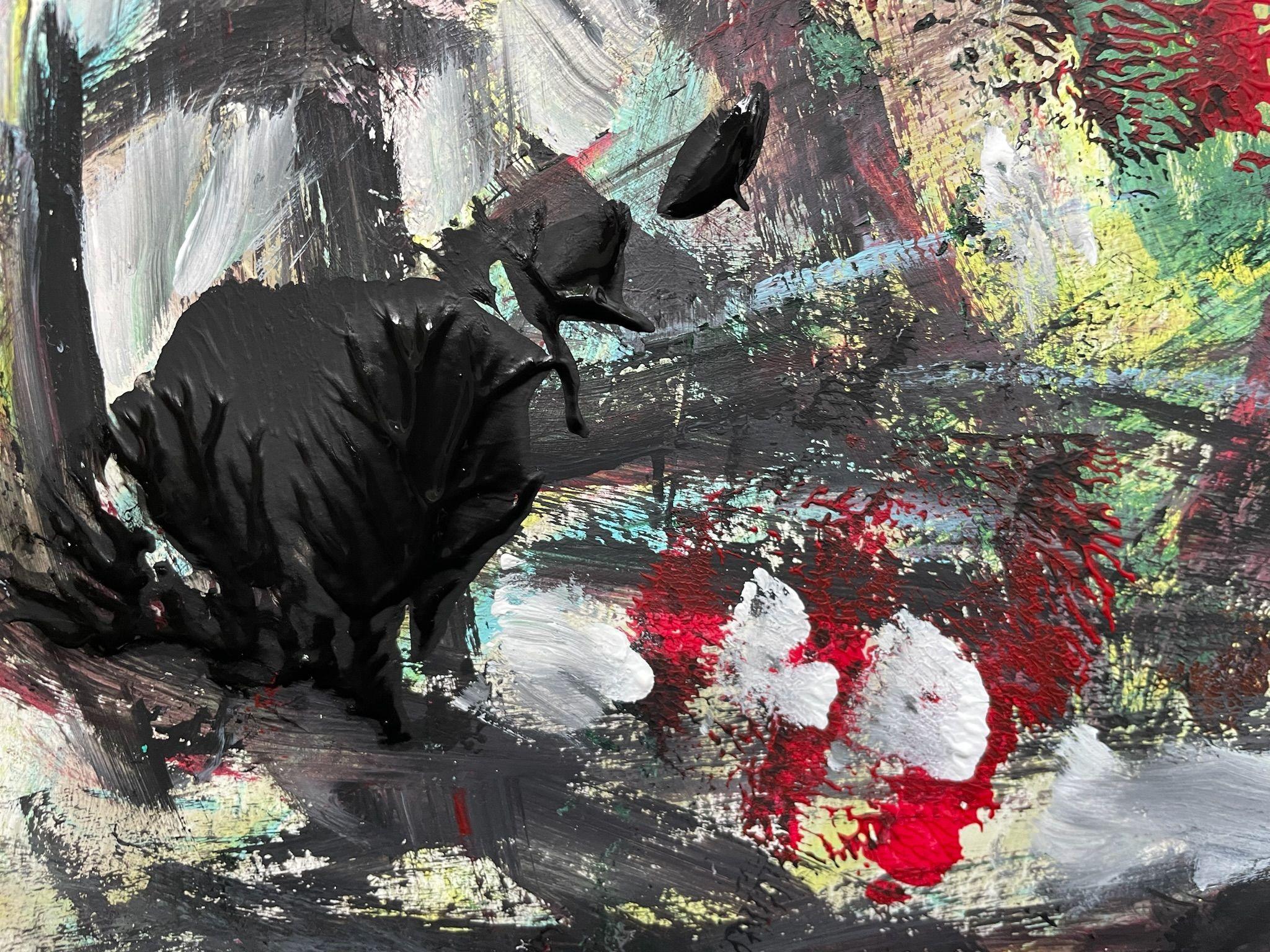 Reflektion, Painting, Acrylic on Paper For Sale 4