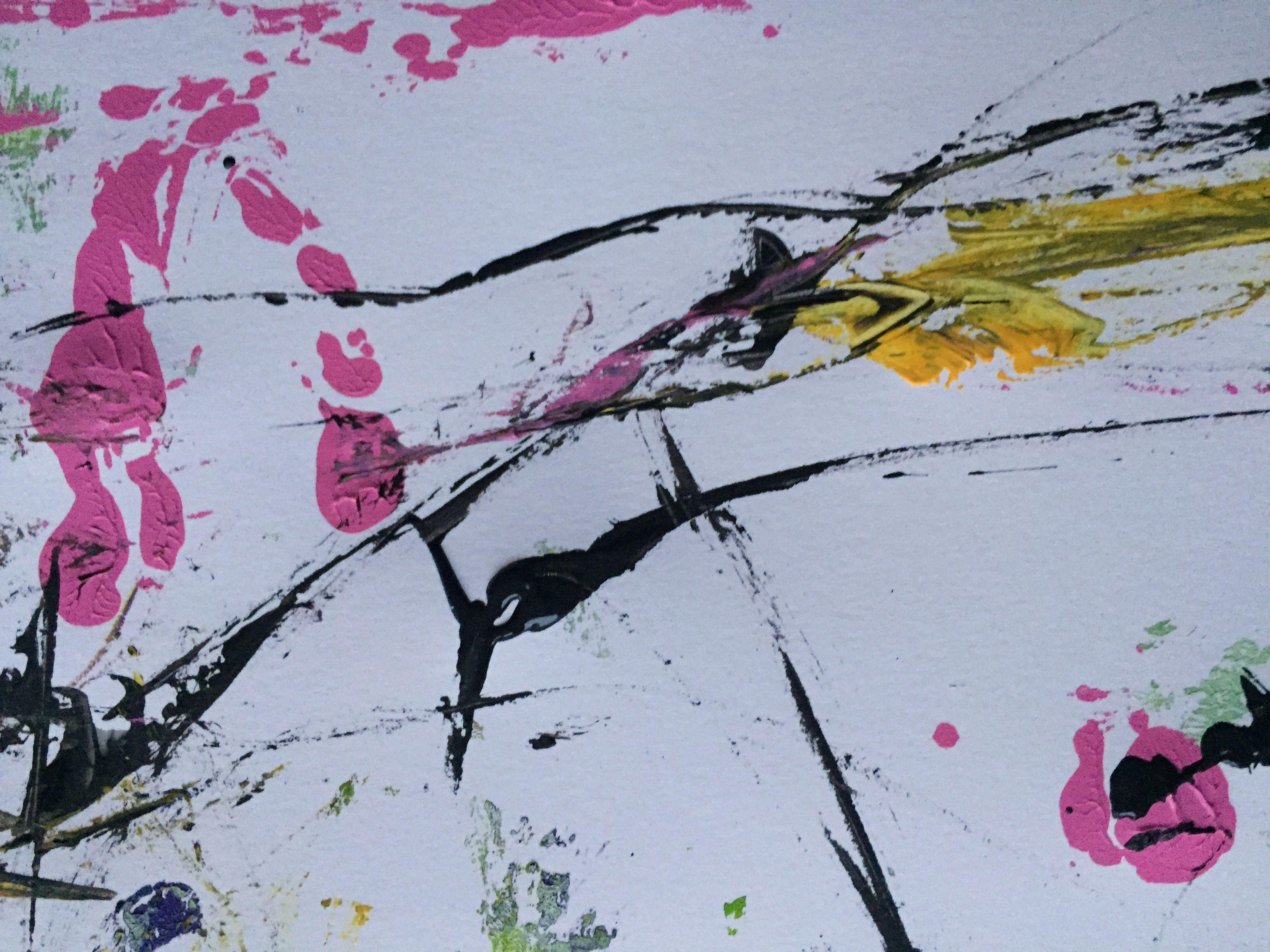 Distacco sociale, Pittura, Acrilico su carta - Painting Contemporaneo di Christel Haag