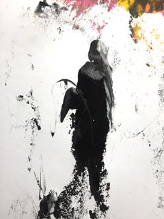 Spuren im Sand, Painting, Acrylic on Paper